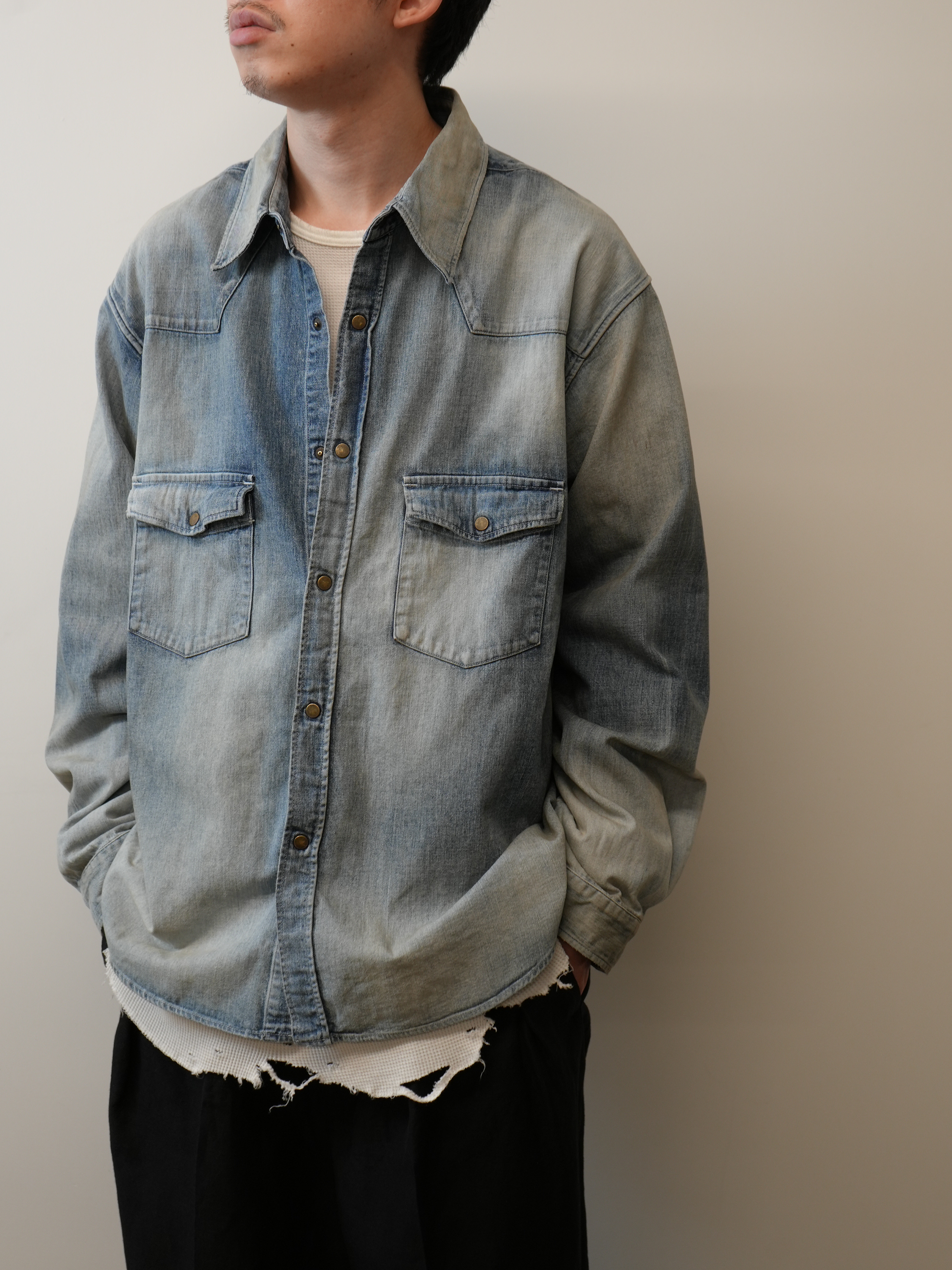 DENIM WESTERN SHIRT(INDIGO)