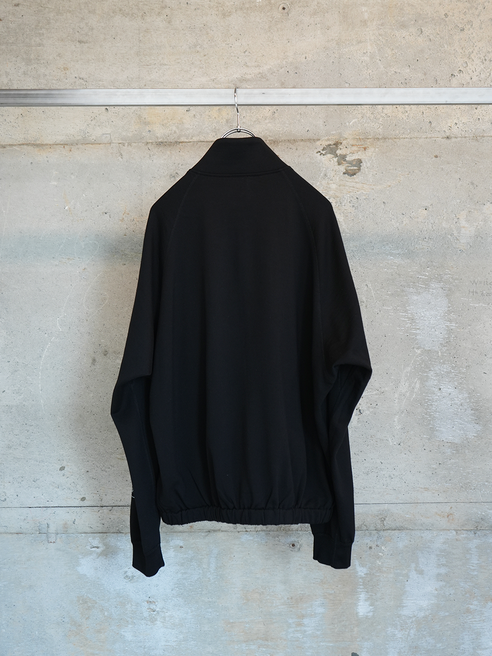 Super 140’S Melino Wool Zip Up Sweat (Black)