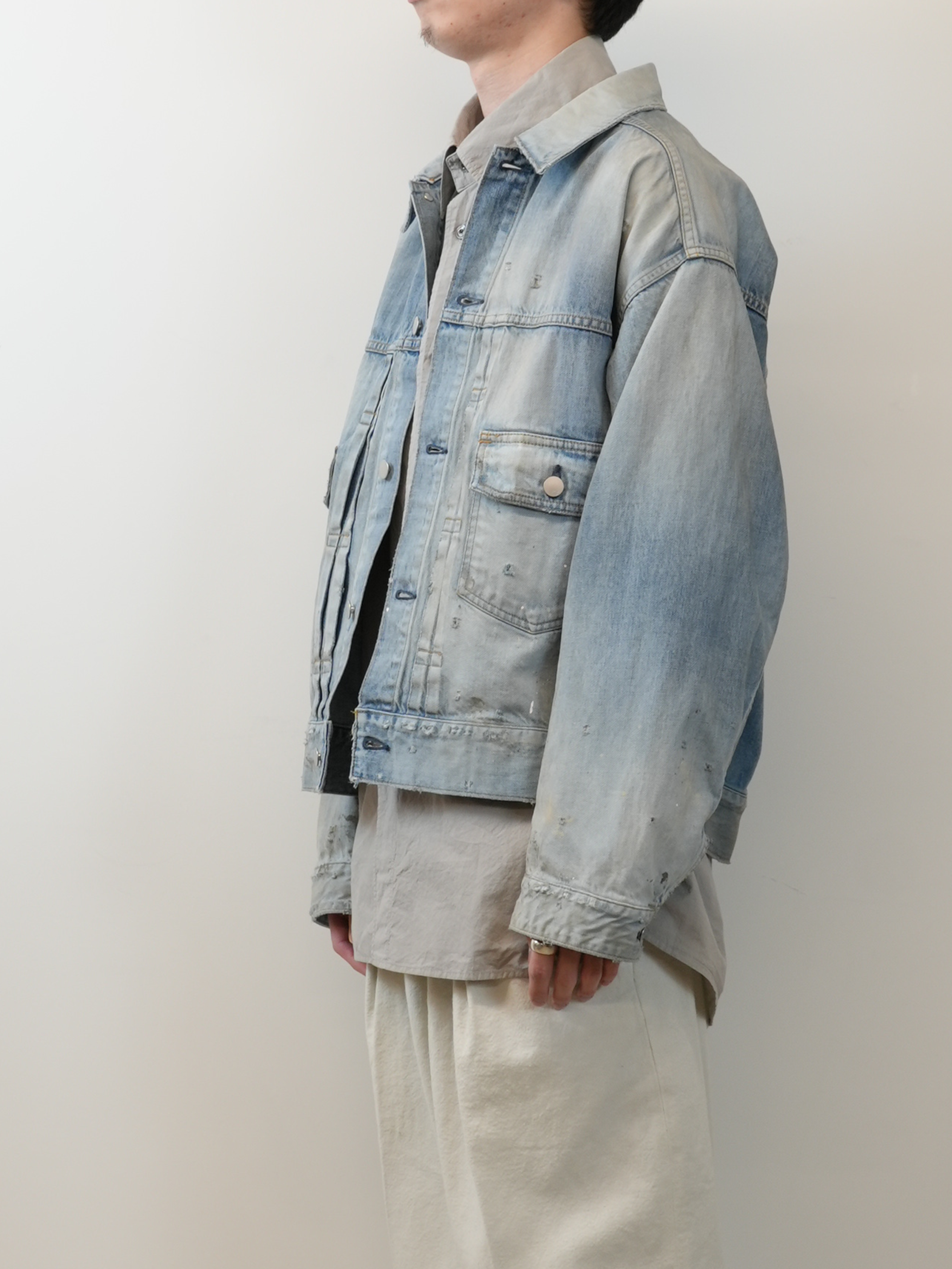 AGING DENIM JACKET(L.INDIGO)