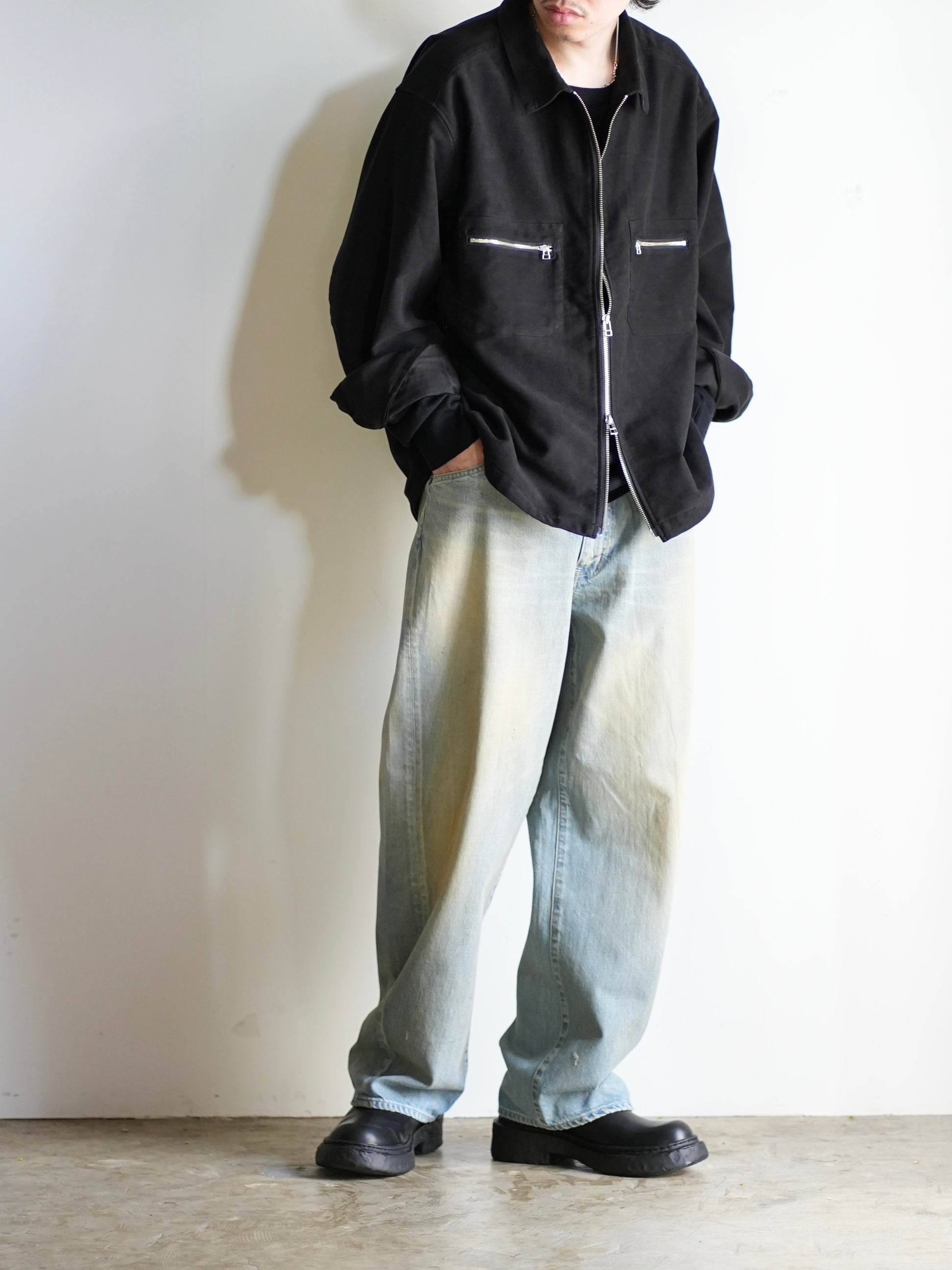 Afiit 25AW モールスキンジップシャツ COMOLI (コモリ) モールスキン ジップショートジャケット