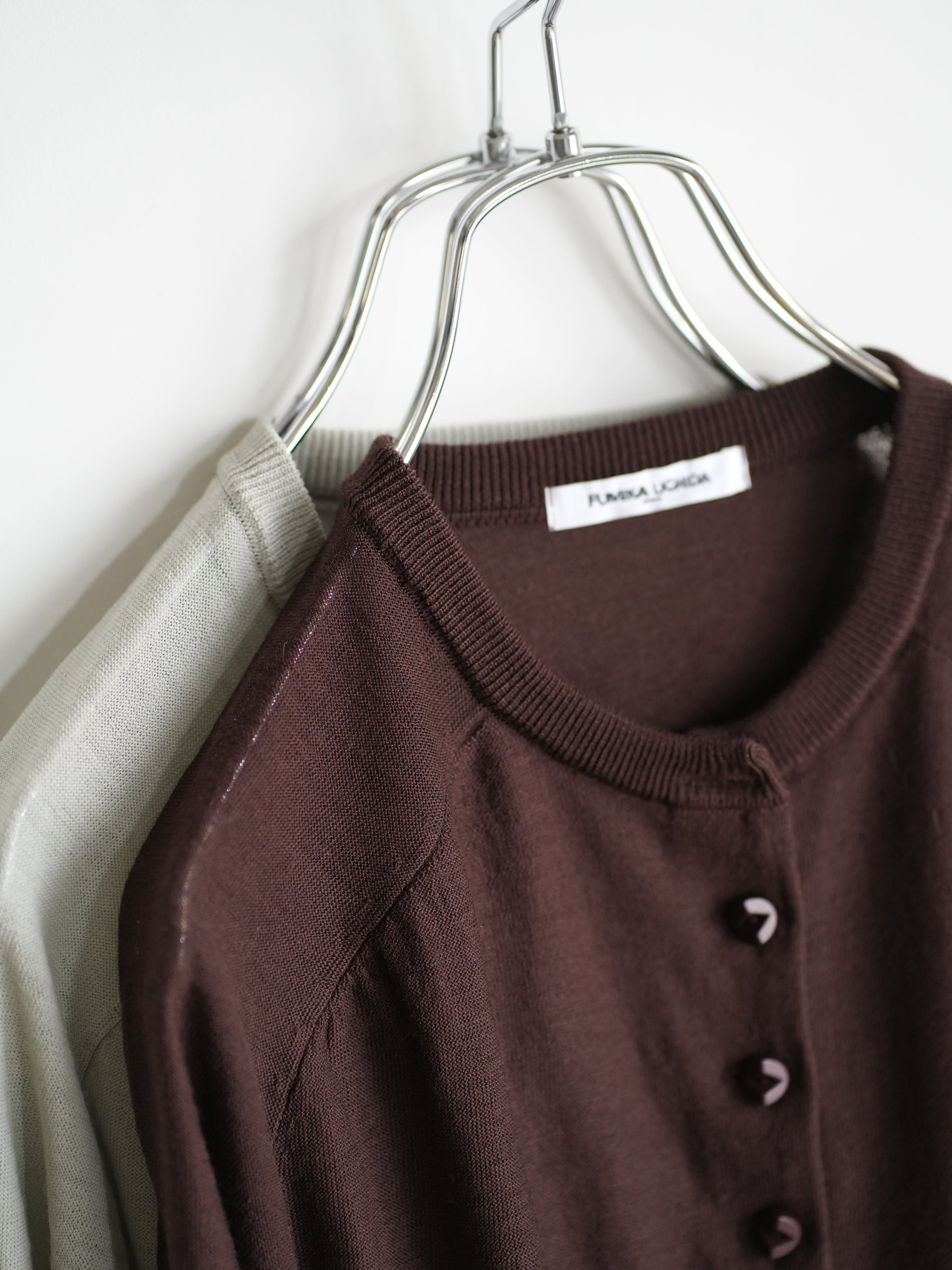 Knitted Crew Neck Cardigan
