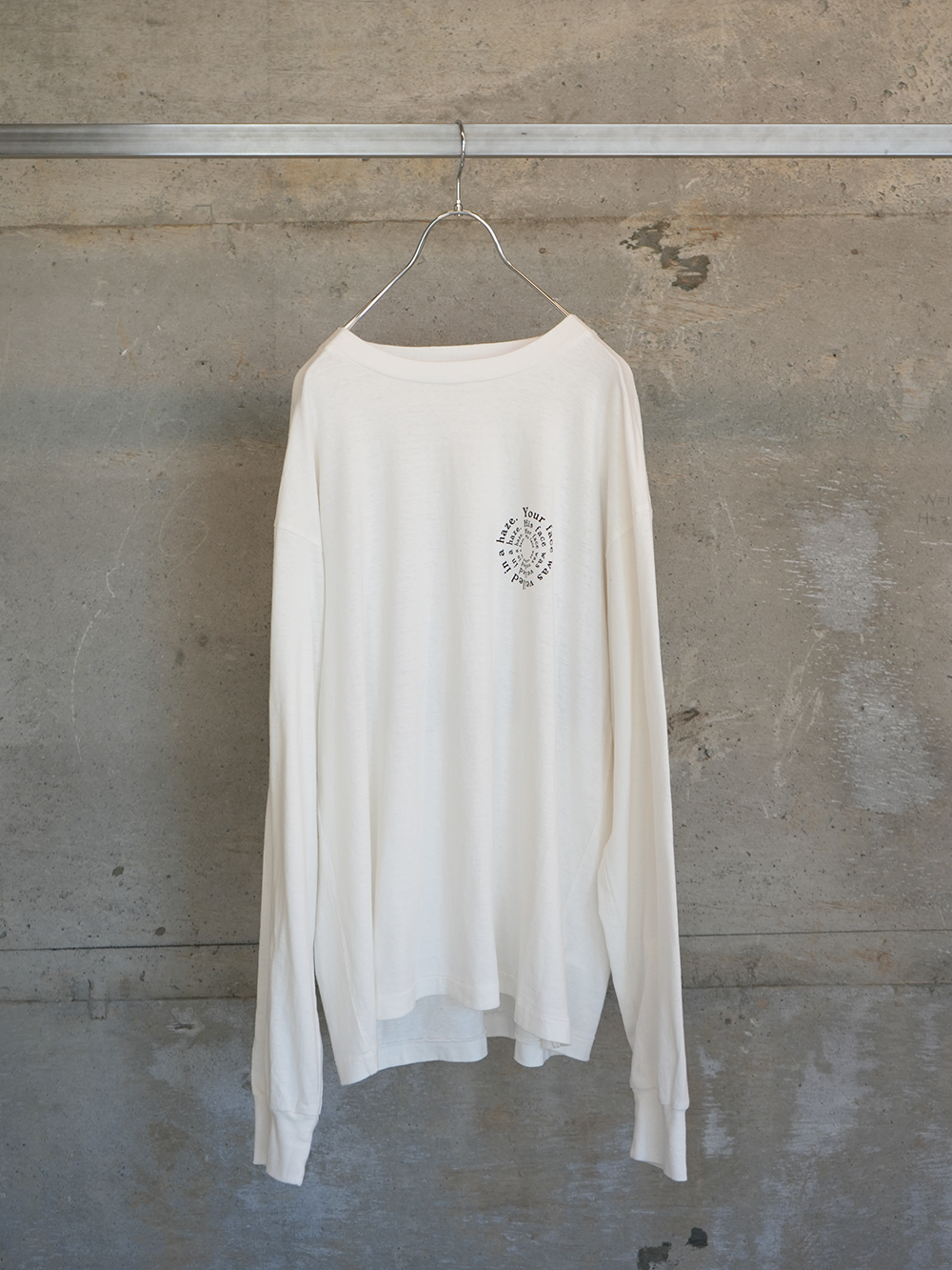 Overdyed L/S T "Veiled"(WHITE)