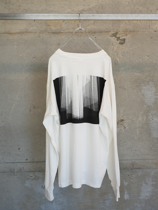 Overdyed L/S T "Veiled"(WHITE)