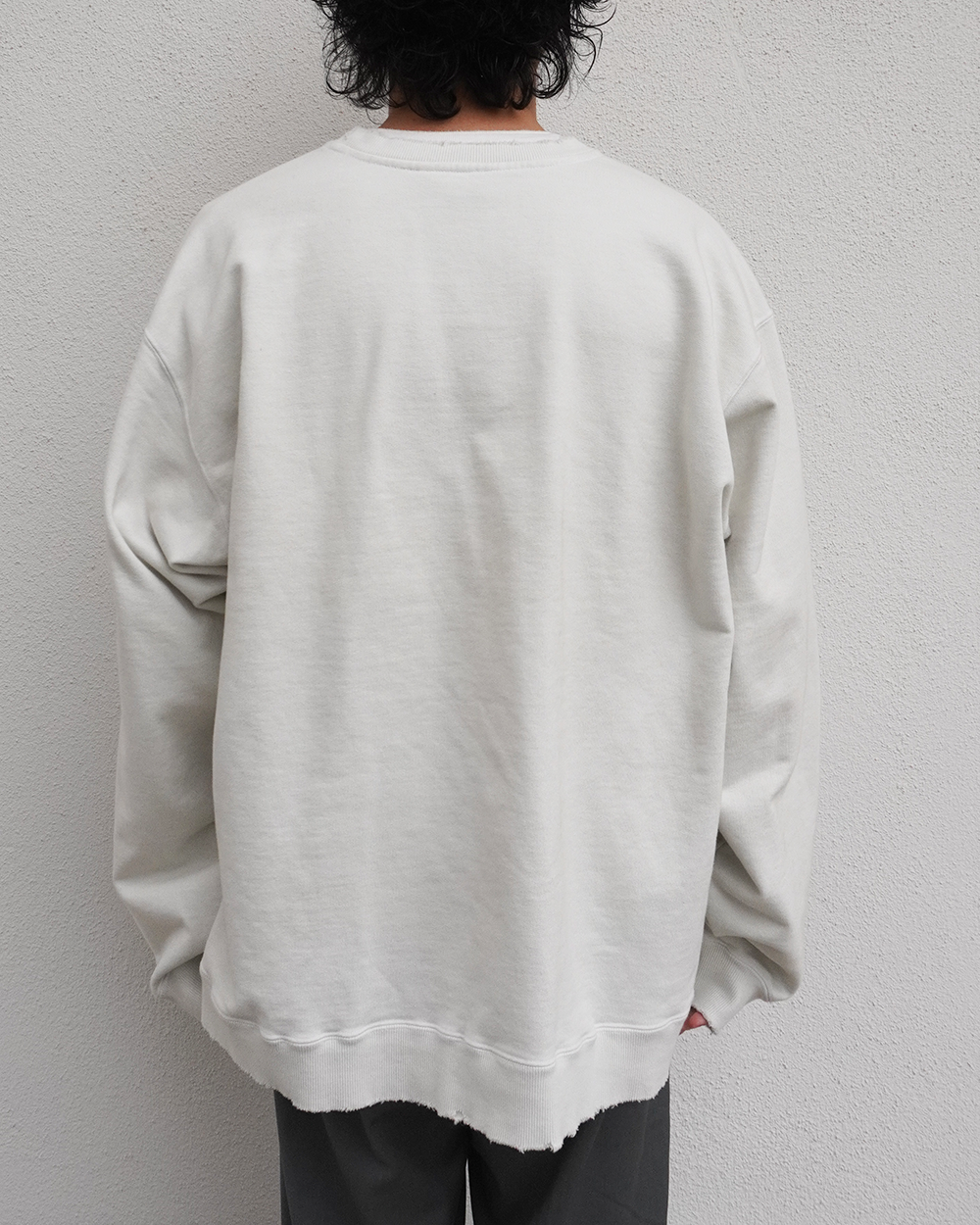 AGING OVER SWEAT SHIRT(IVORY)