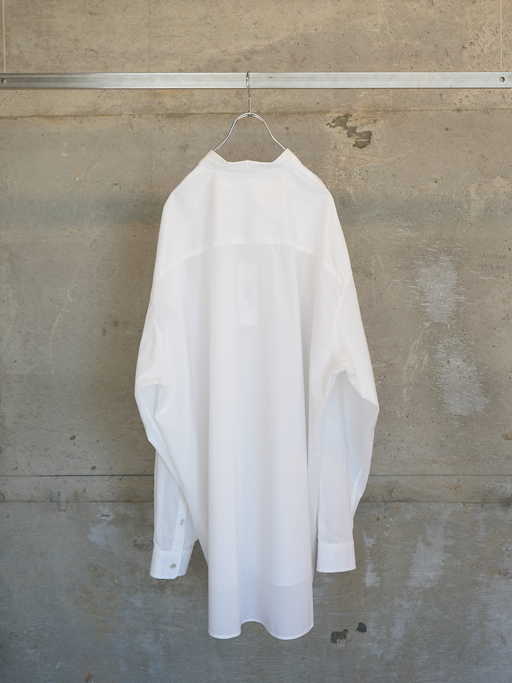 Washed Over Cotton&Silk Shirt(WHITE)