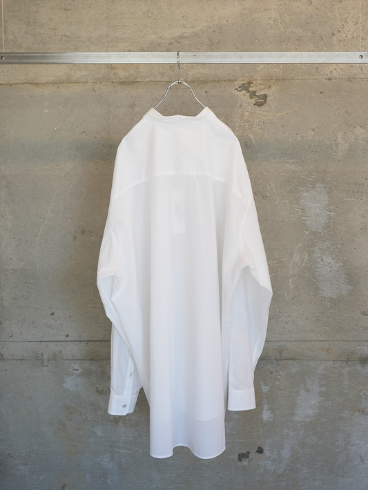 Washed Over Cotton&Silk Shirt(WHITE)