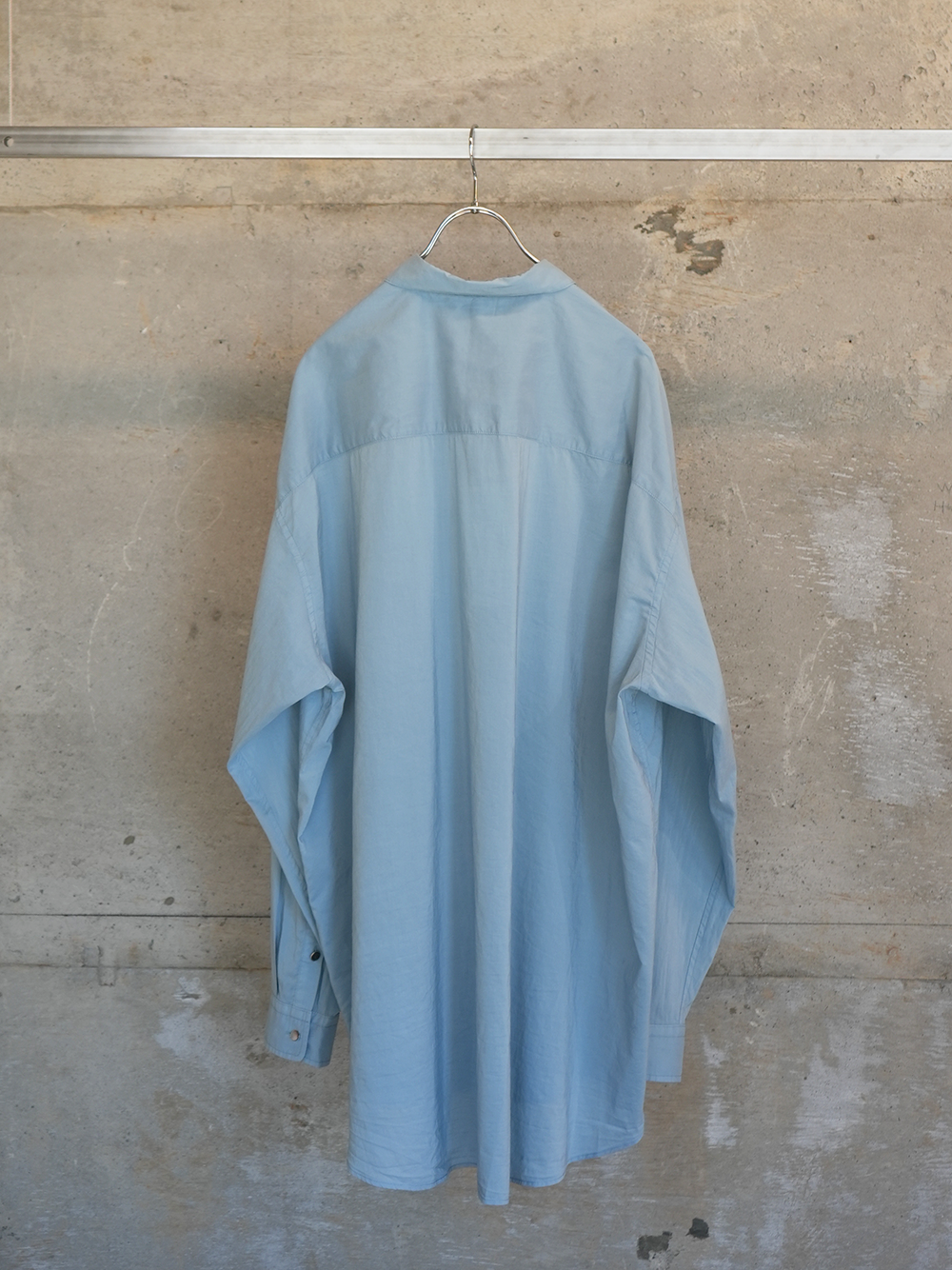 Washed Over Cotton&Silk Shirt(DUST BLUE)