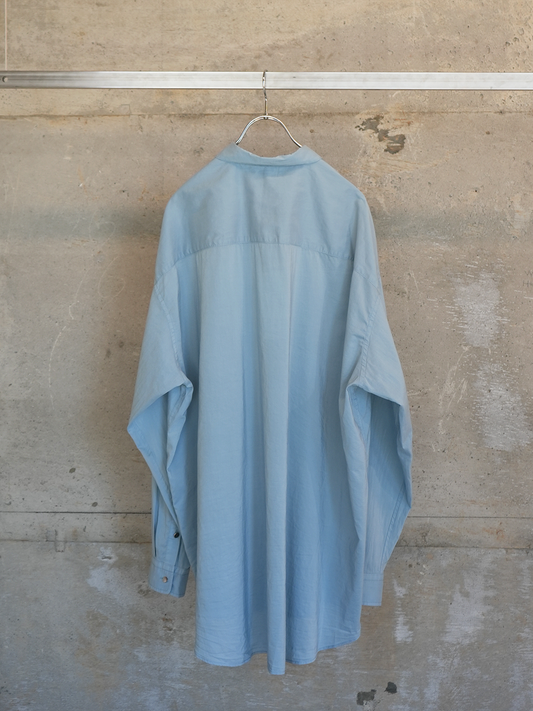 Washed Over Cotton&Silk Shirt(DUST BLUE)