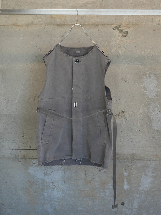 Overdyed Wrap Vest(BLACK)