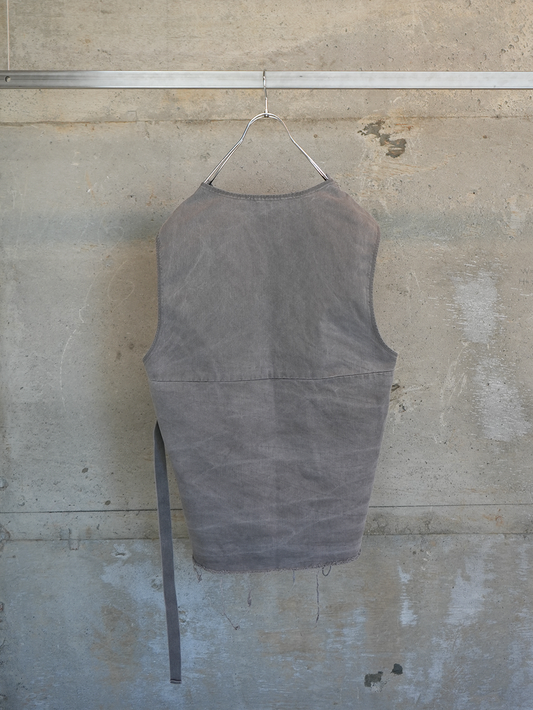 Overdyed Wrap Vest(BLACK)