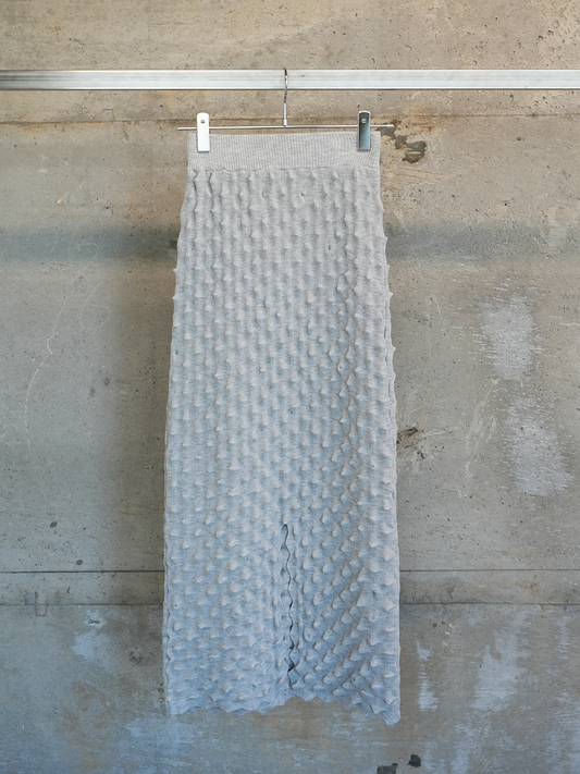 【etoqk/exclusive】durian long skirt(gray)