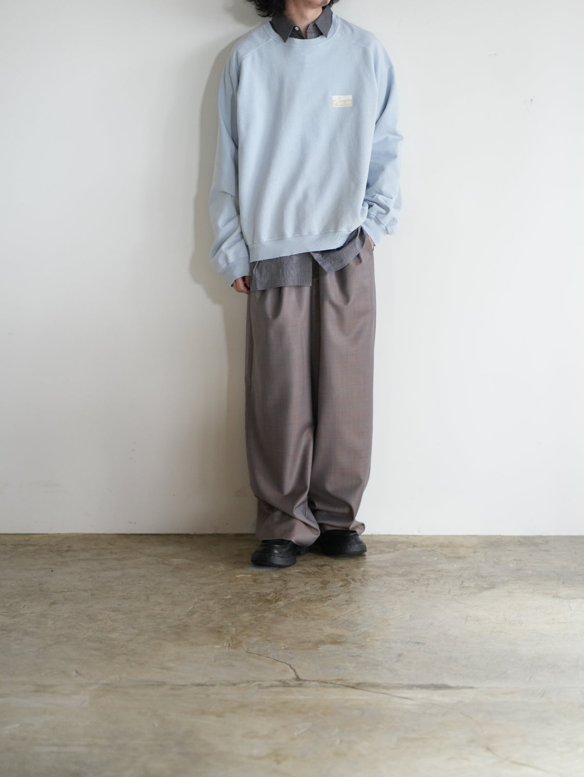 ULTRAWIDEPLEATED(BLUE & ORANGE CHECKED)