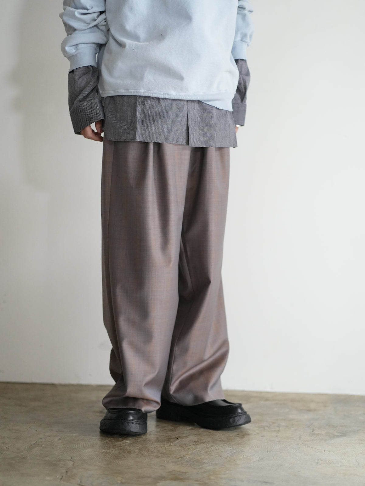 ULTRAWIDEPLEATED(BLUE & ORANGE CHECKED)