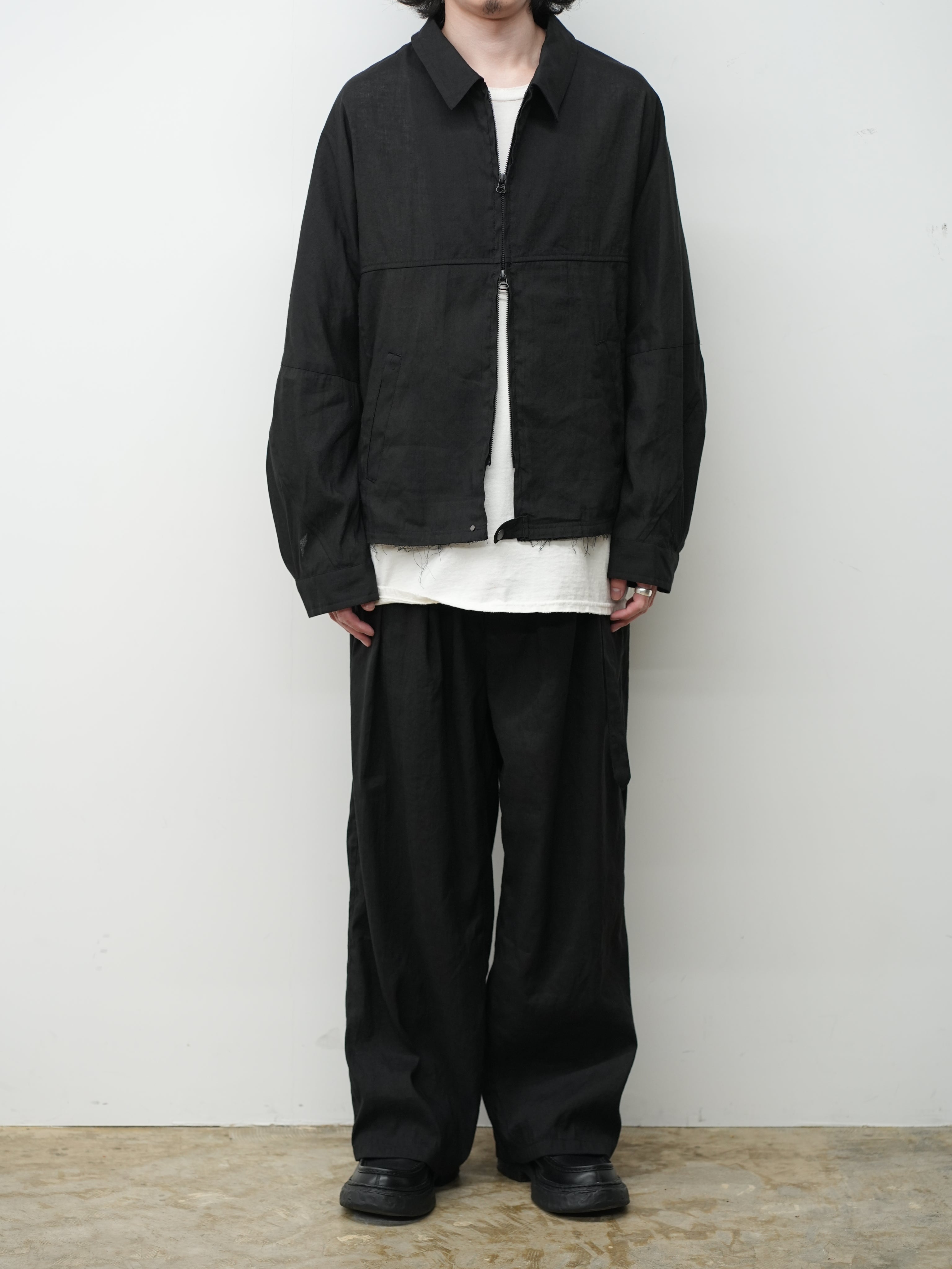 L/N ZIPUP SHIRT JACKET(BLACK)