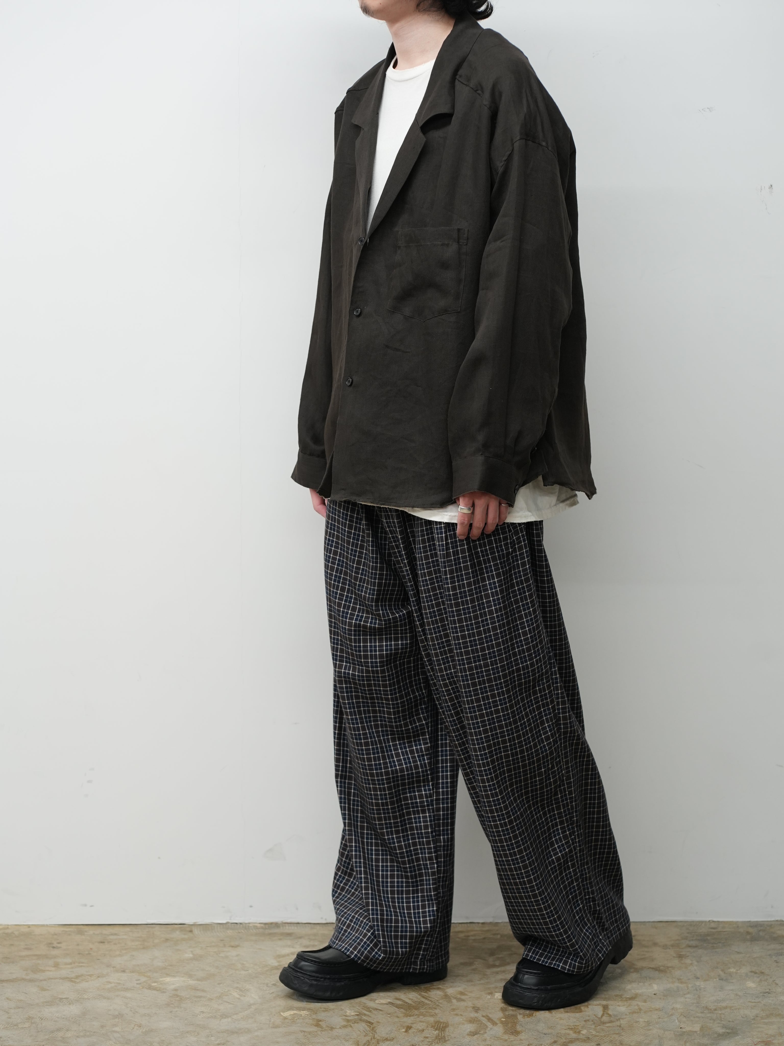 NEL CHECK EASY PANTS(NAVY)