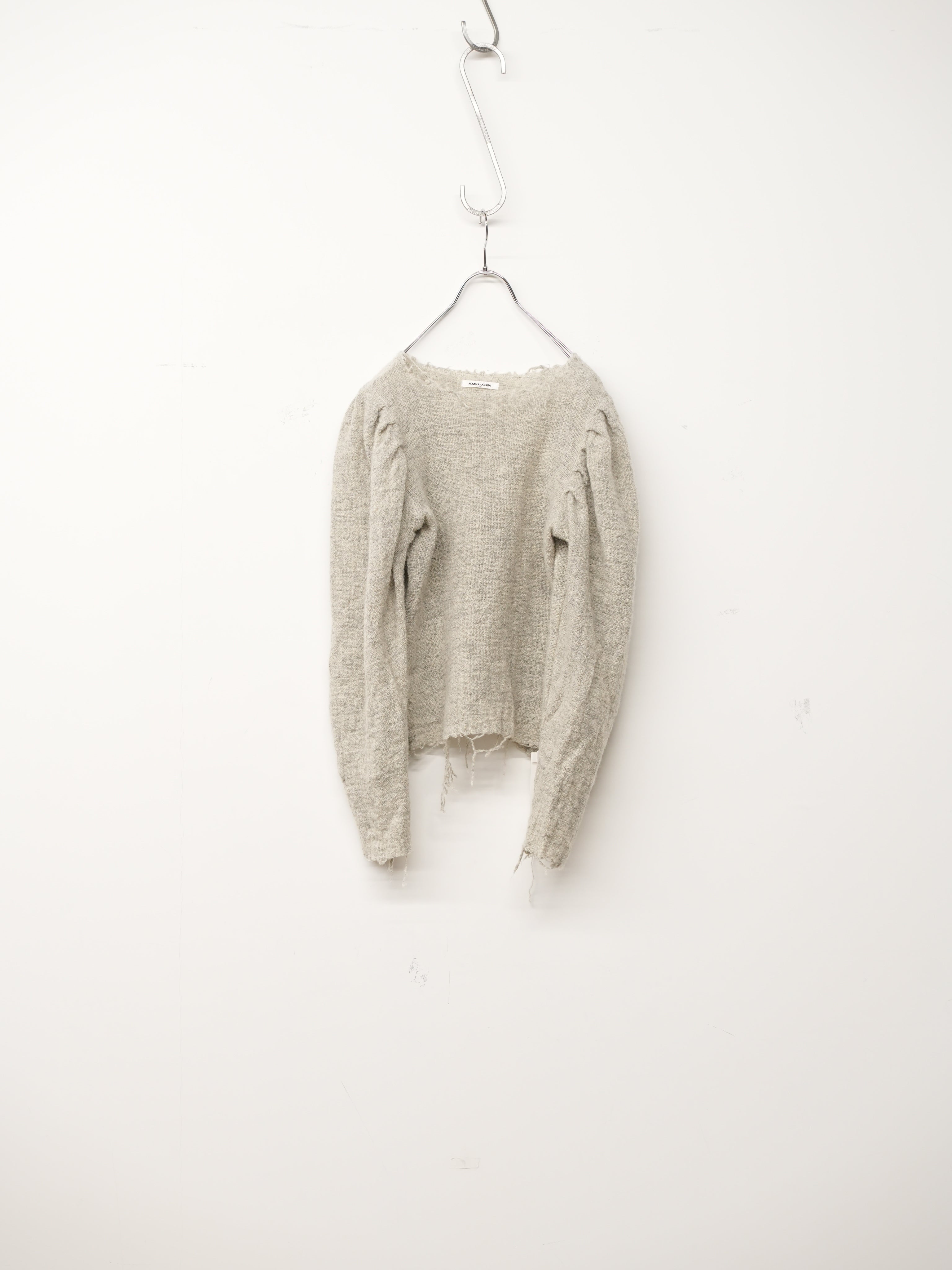 GAUZE SHETLAND PUFF-SLEEVE TOP