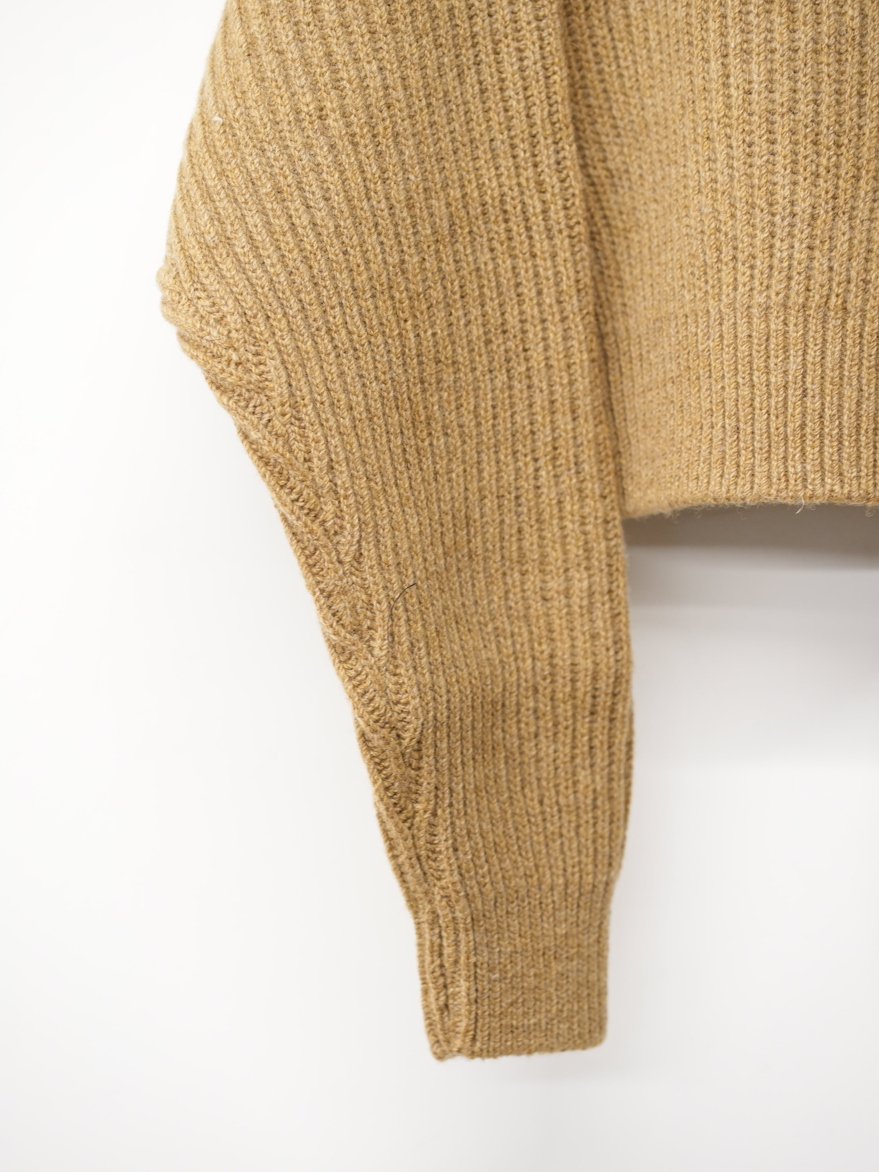 SHETLAND RIB STITCH HOODED PULLOVER