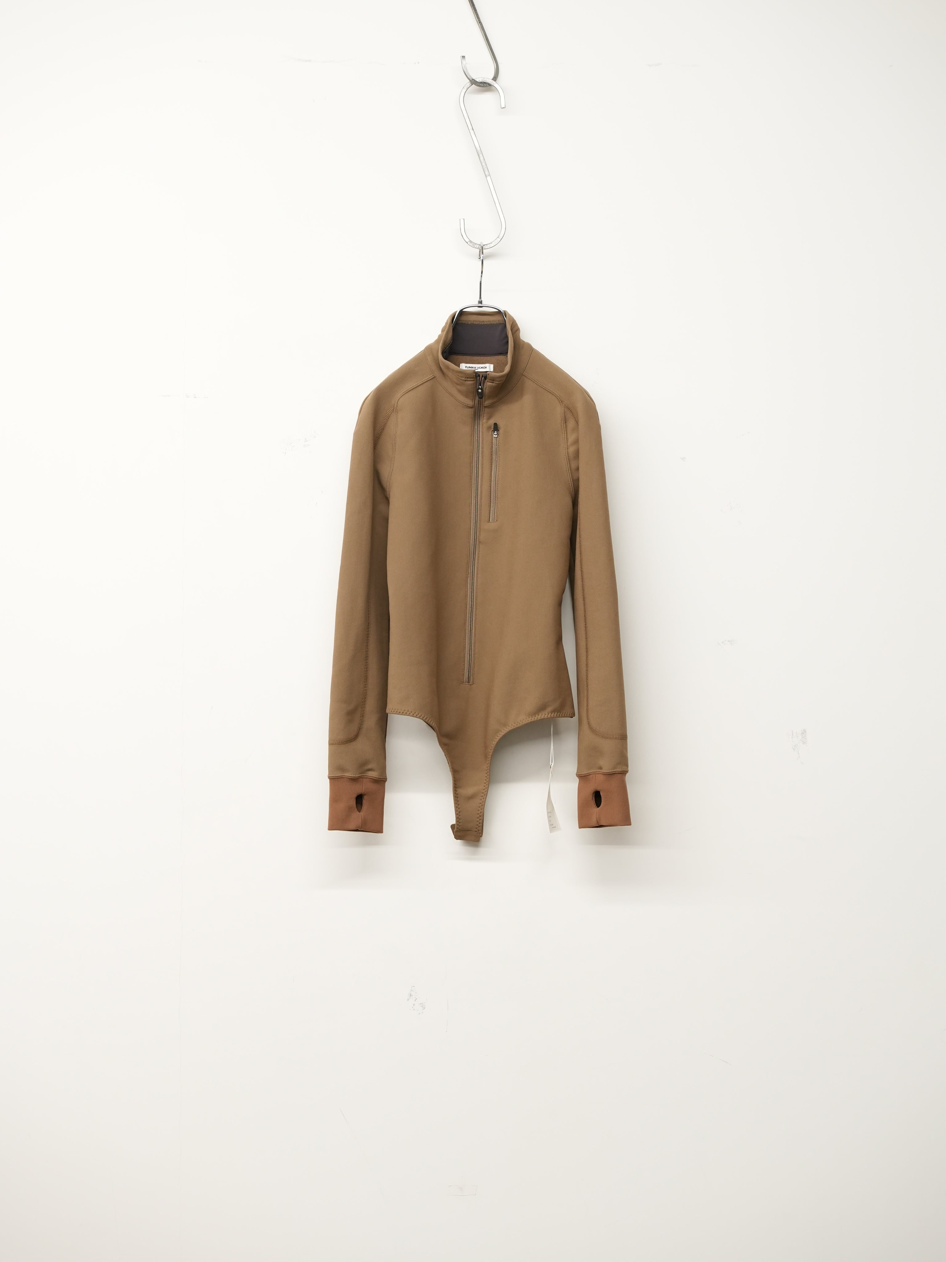 FRENCH TERRY HALF-ZIP BODYSUIT