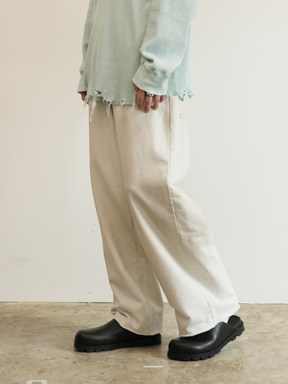 DYED SWEAT PANTS(WHITE)