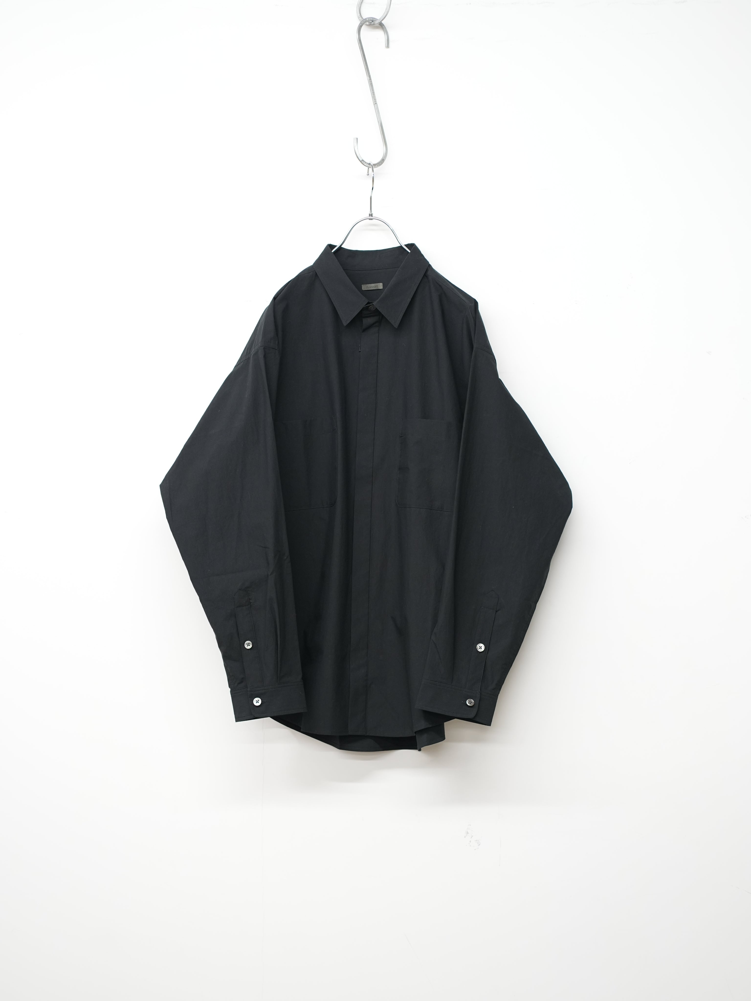 COTTON TYPEWRITER FLY FRONT SHIRT