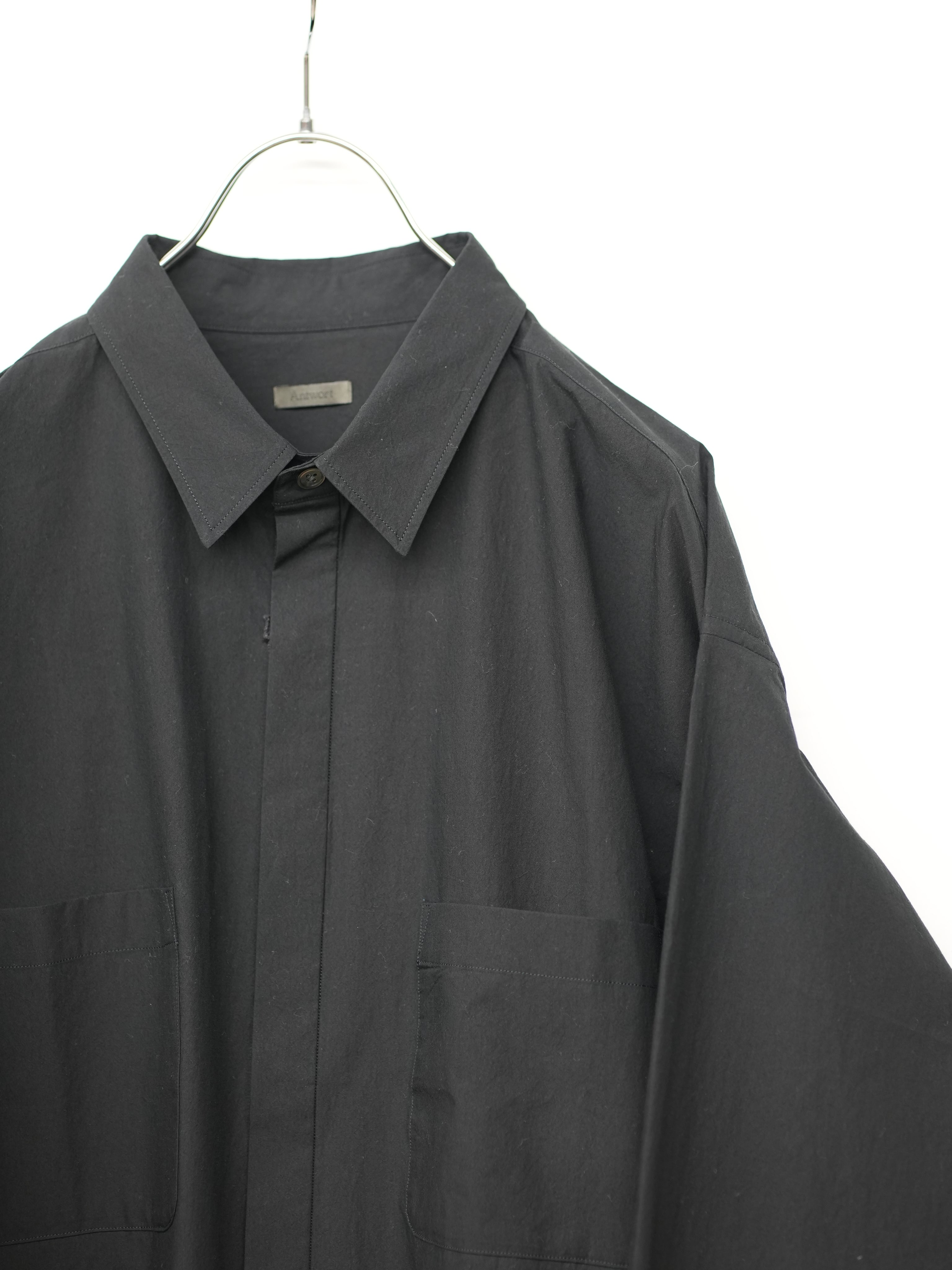 COTTON TYPEWRITER FLY FRONT SHIRT