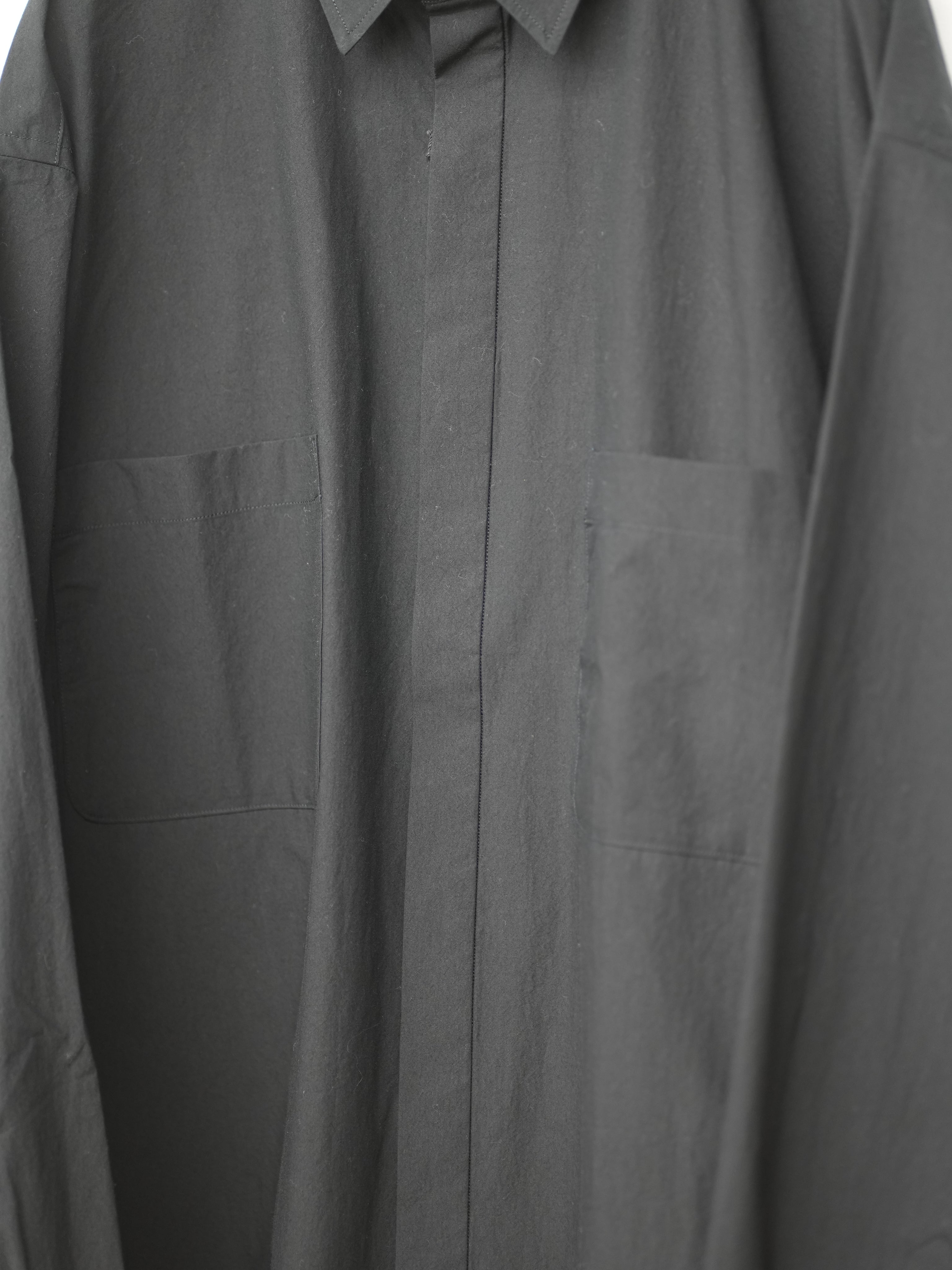 COTTON TYPEWRITER FLY FRONT SHIRT