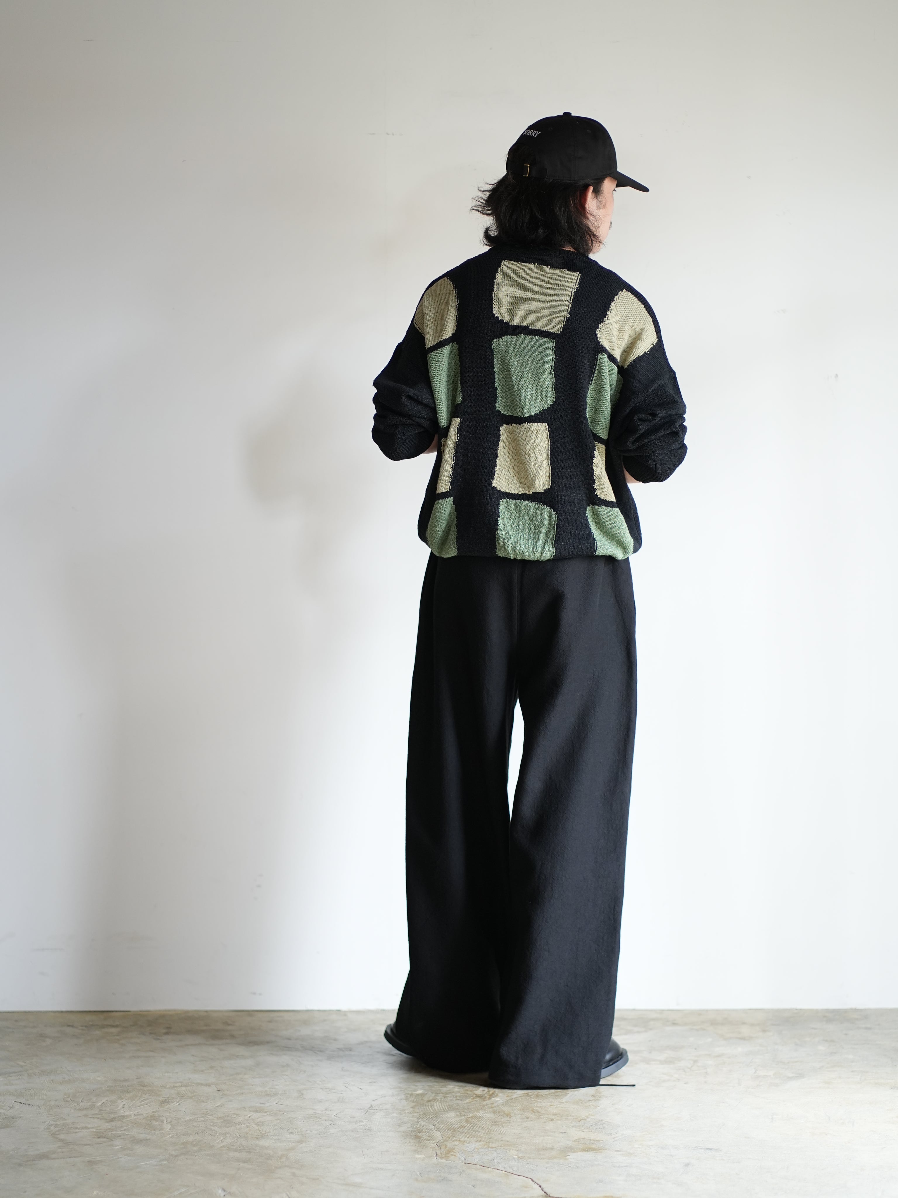 MAXI LARGE PANTS WITH DRAWSTRINGS(Black)