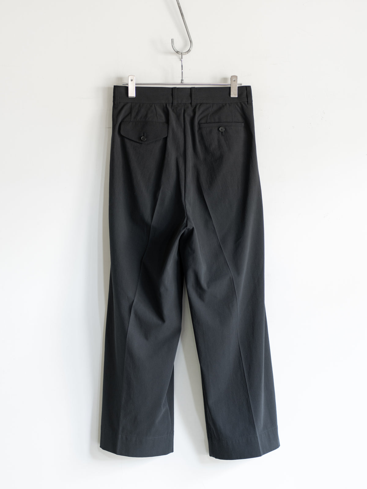 COTTON GABARDINE WIDE PANTS