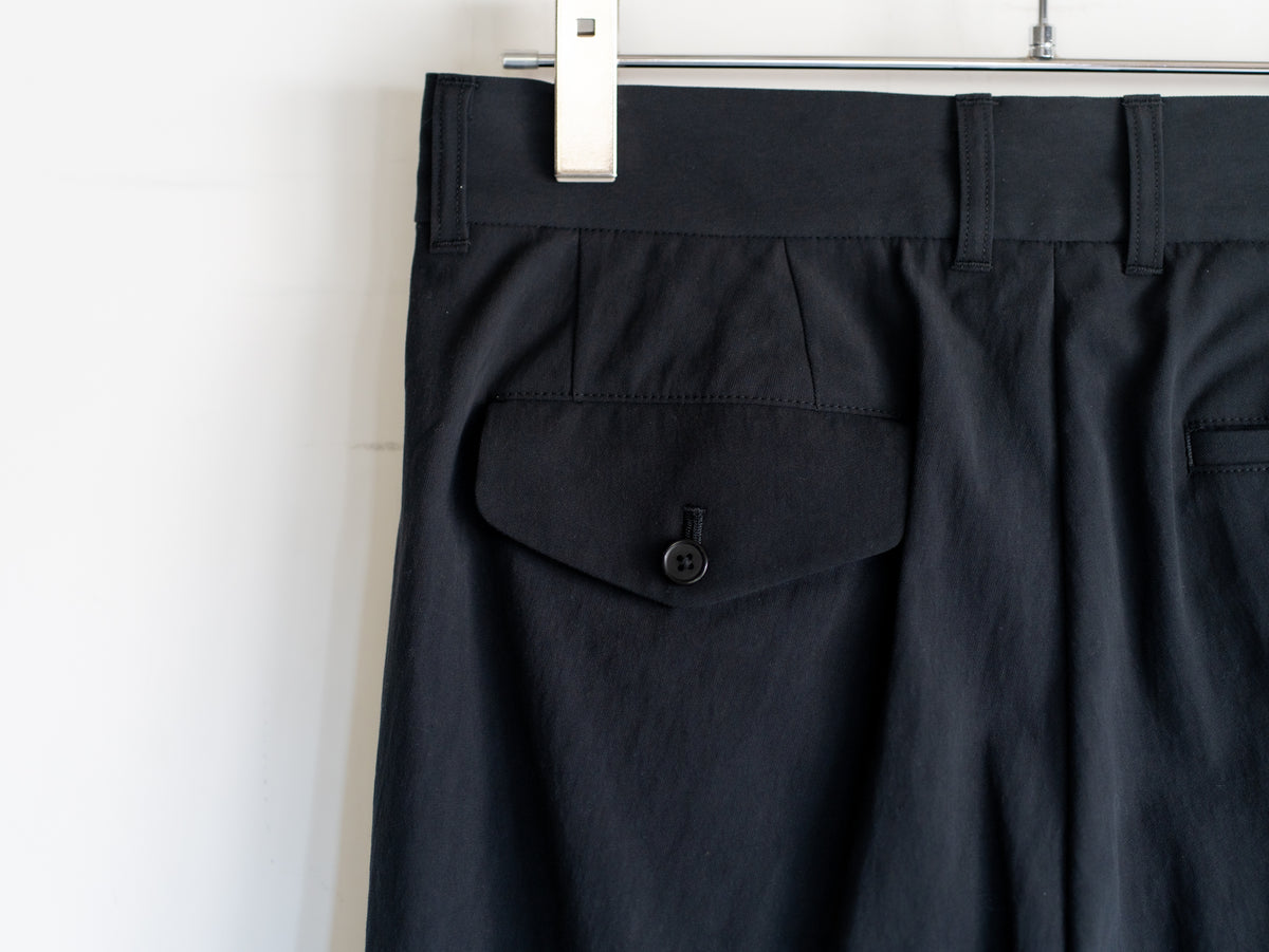 COTTON GABARDINE WIDE PANTS
