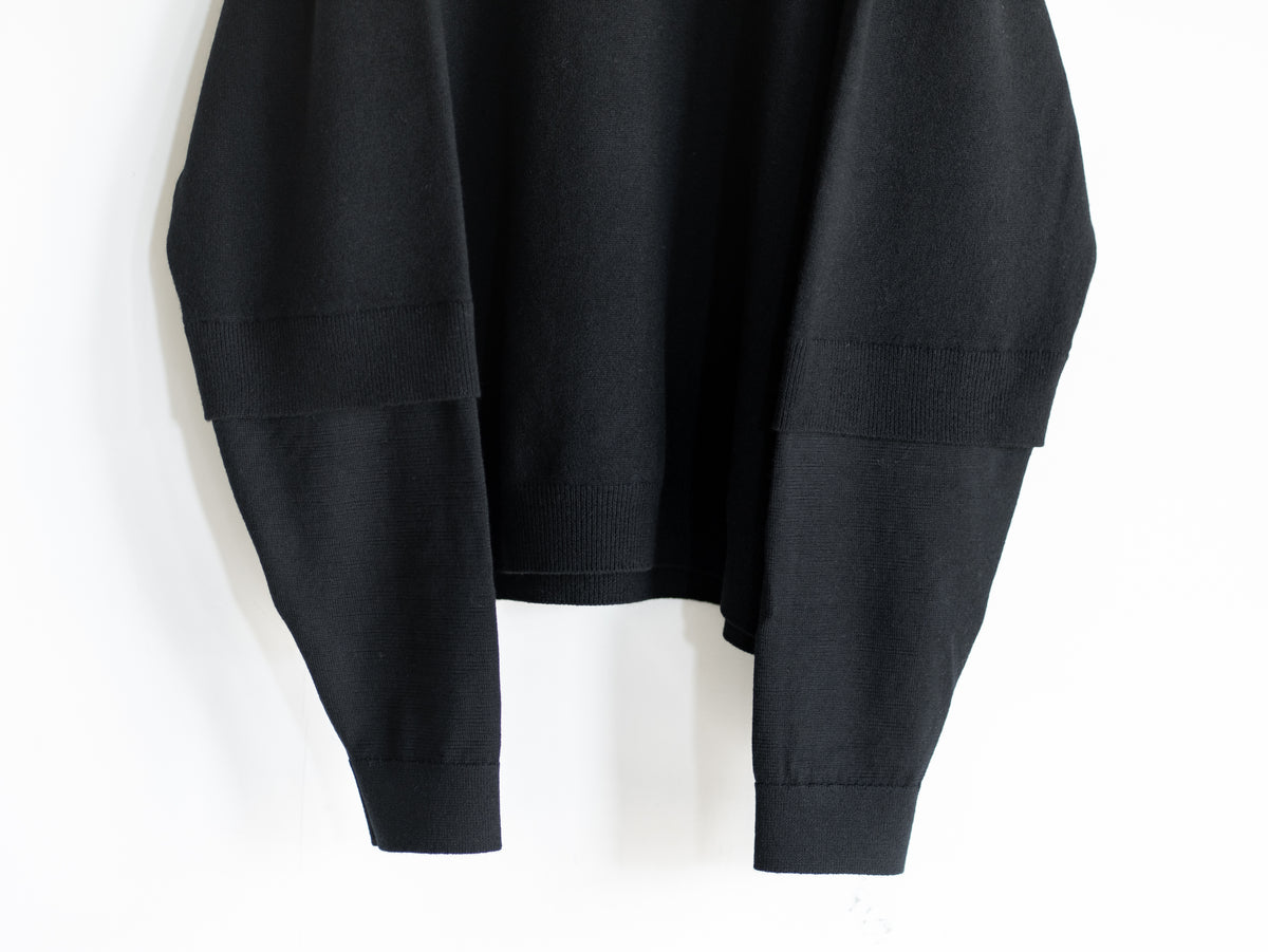 LAYERD SLEEVE KNIT SKIPPER