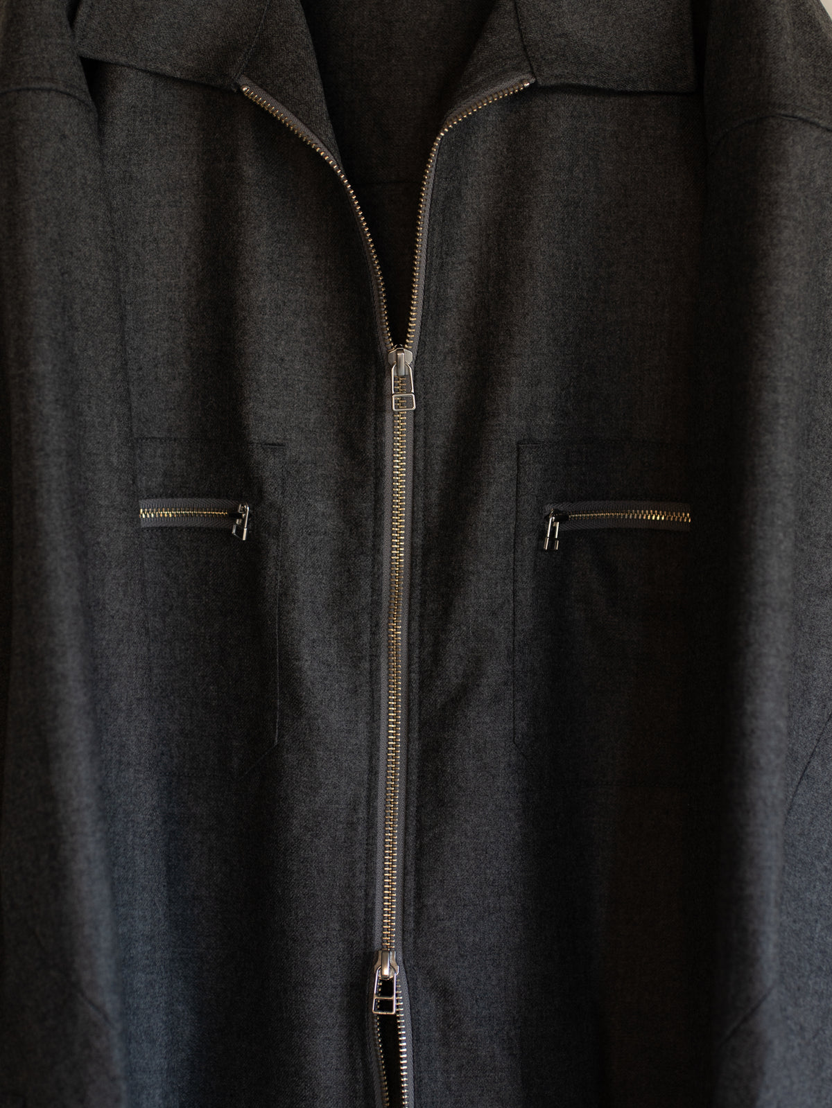 WOOL ZIP SHIRT