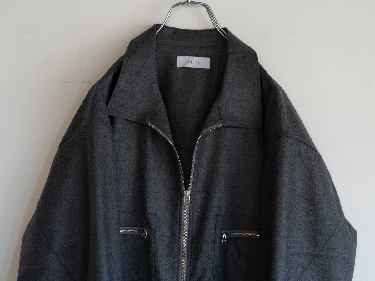 WOOL ZIP SHIRT