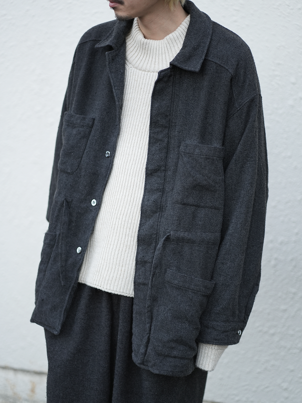 【ANCELLM/exclusive】PILLING SHIRT JACKET EX