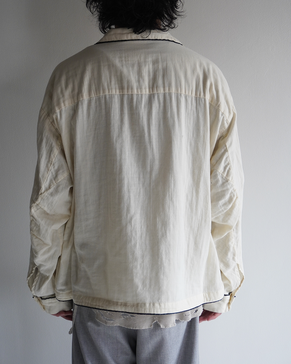 DOUBLEGAUZE PAJAMA SHIRT(IVORY)