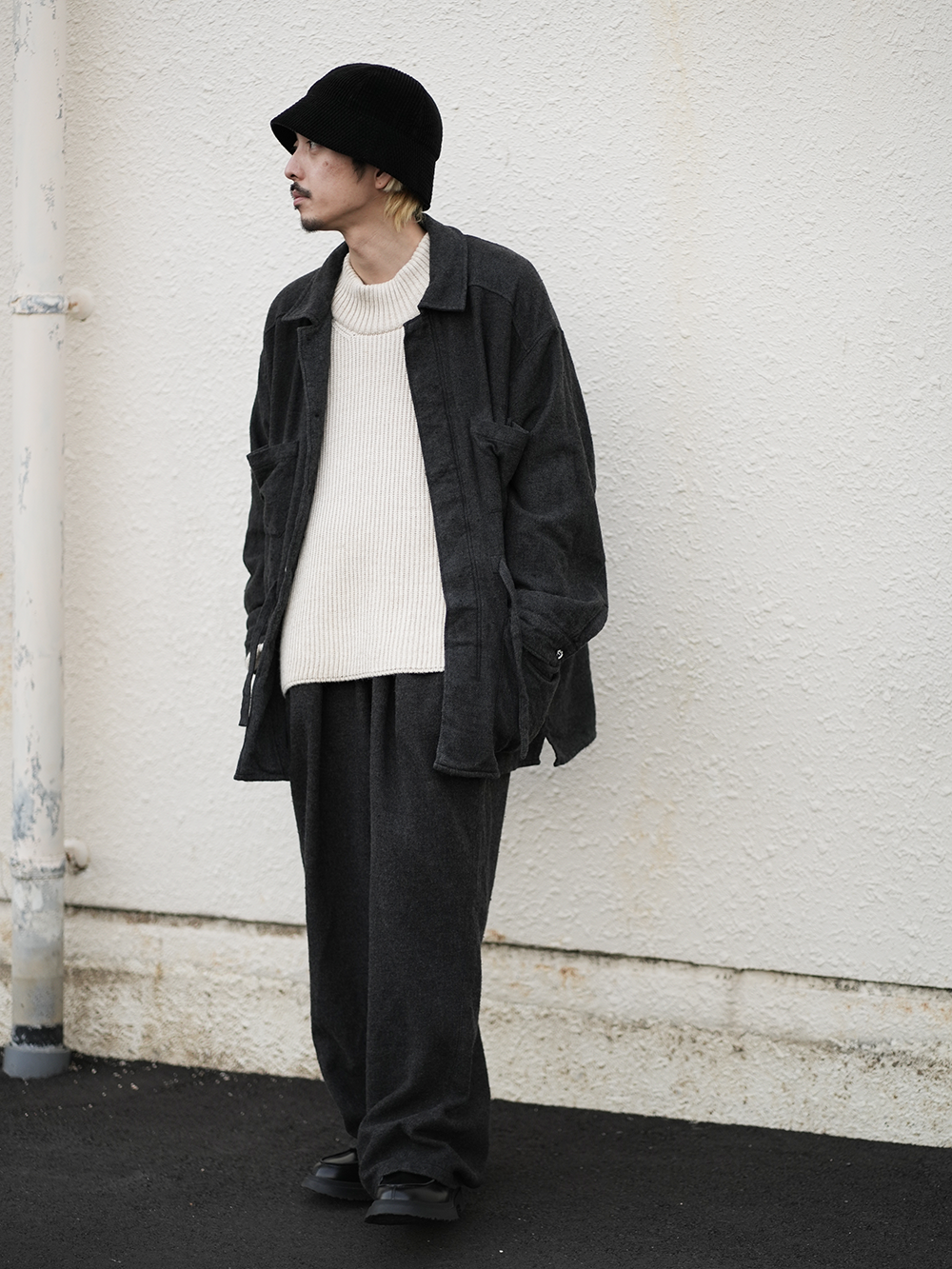 【ANCELLM/exclusive】PILLING SHIRT JACKET EX