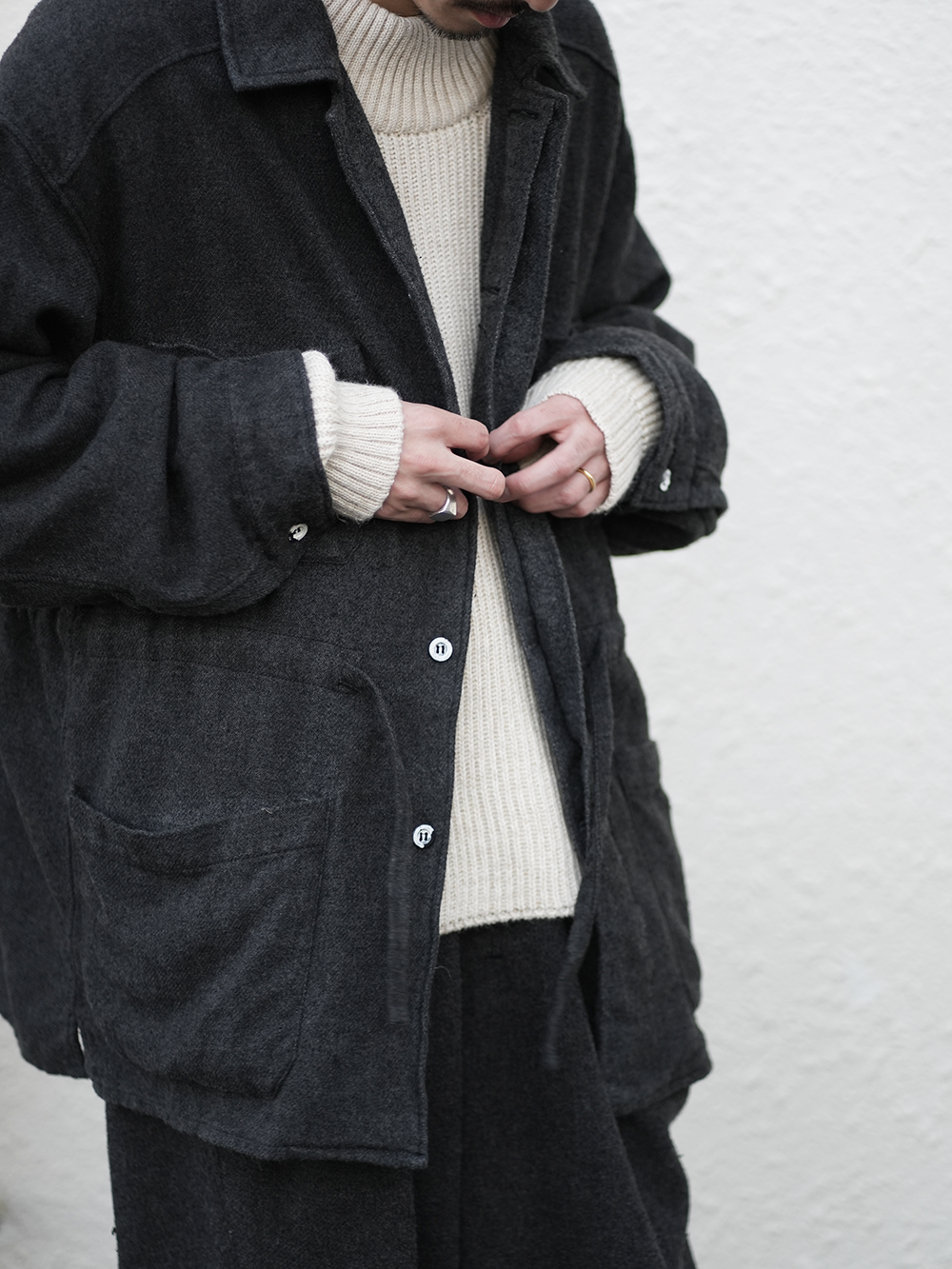 【ANCELLM/exclusive】PILLING SHIRT JACKET EX