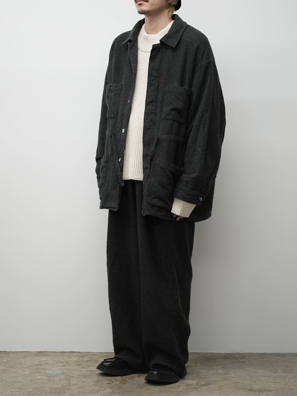 【ANCELLM/exclusive】PILLING TUCK PANTS EX