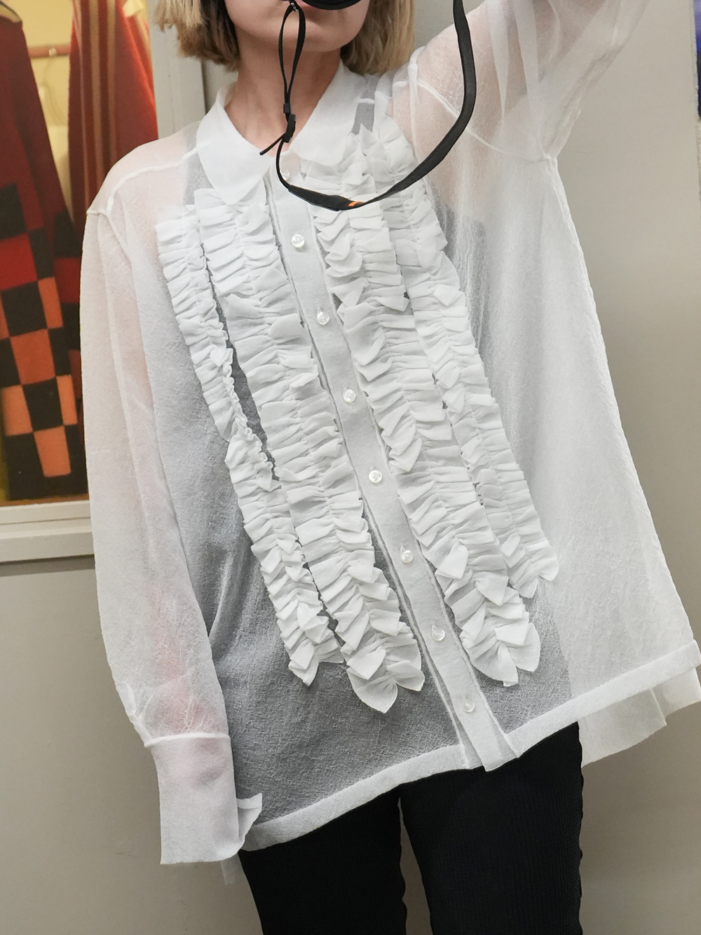 [40%OFF] frost frill shirt