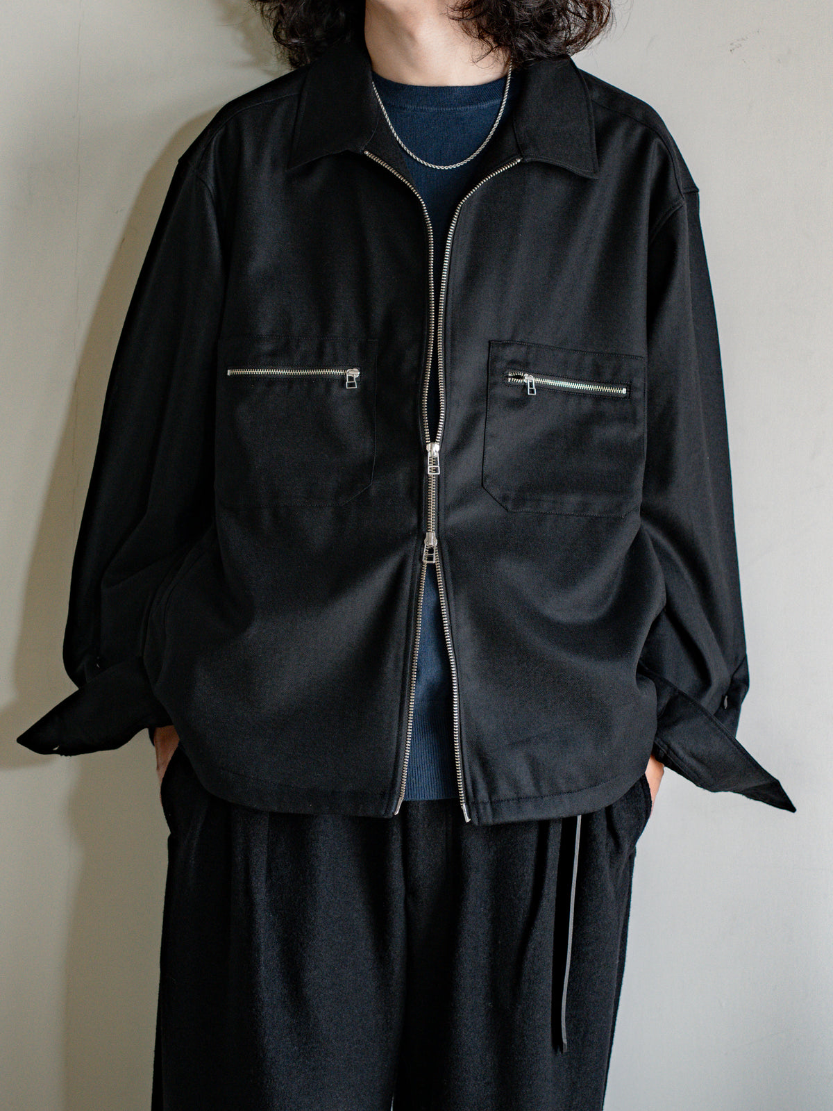 WOOL ZIP SHIRT