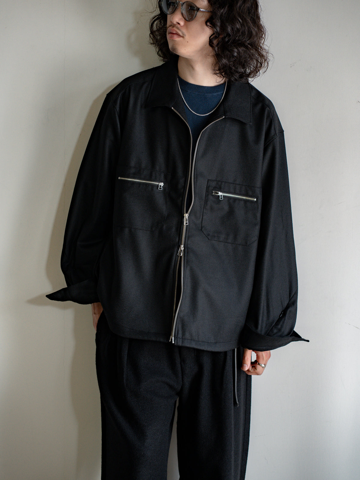WOOL ZIP SHIRT