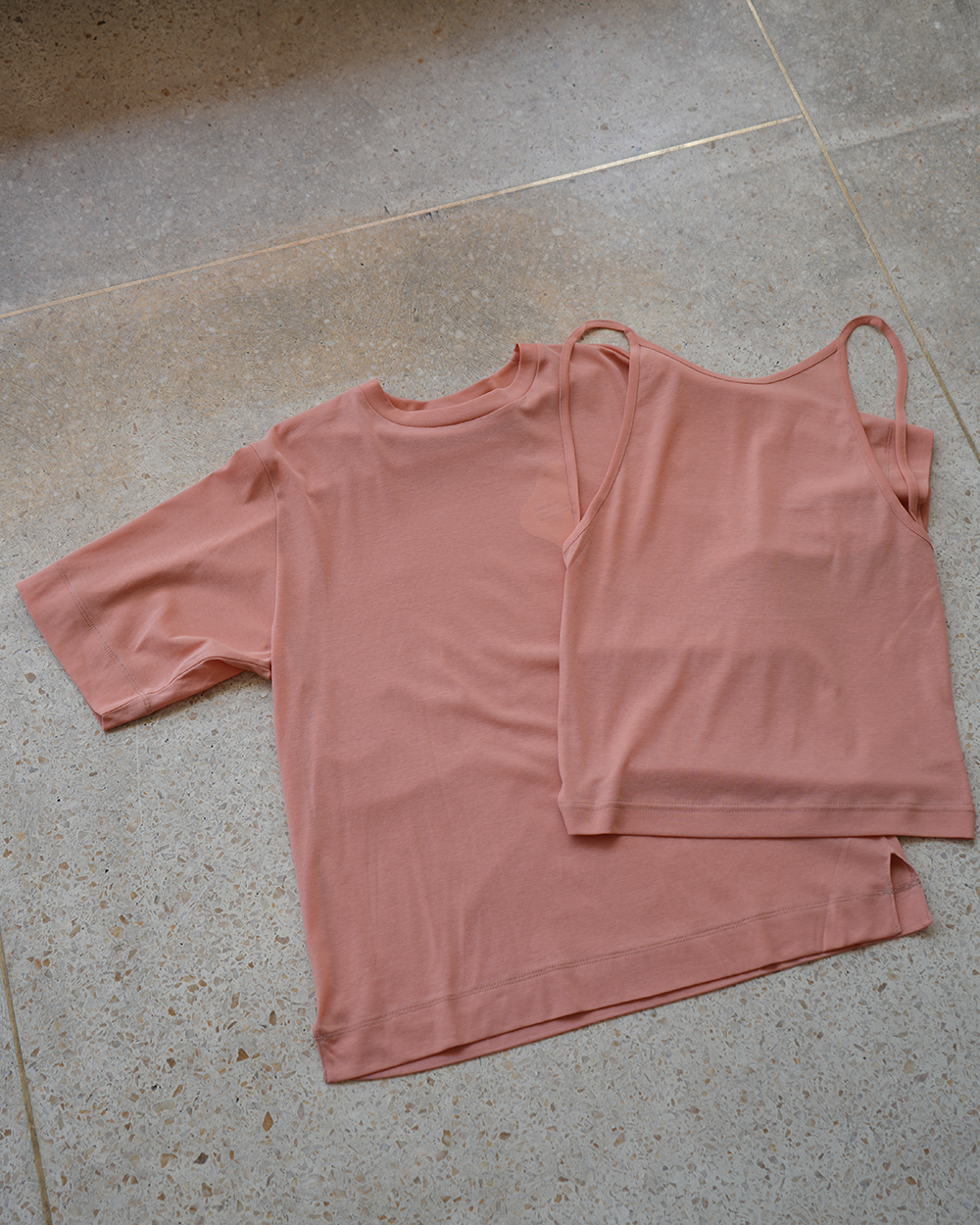 Dry & Soft Cotton Cami & T(Coral)