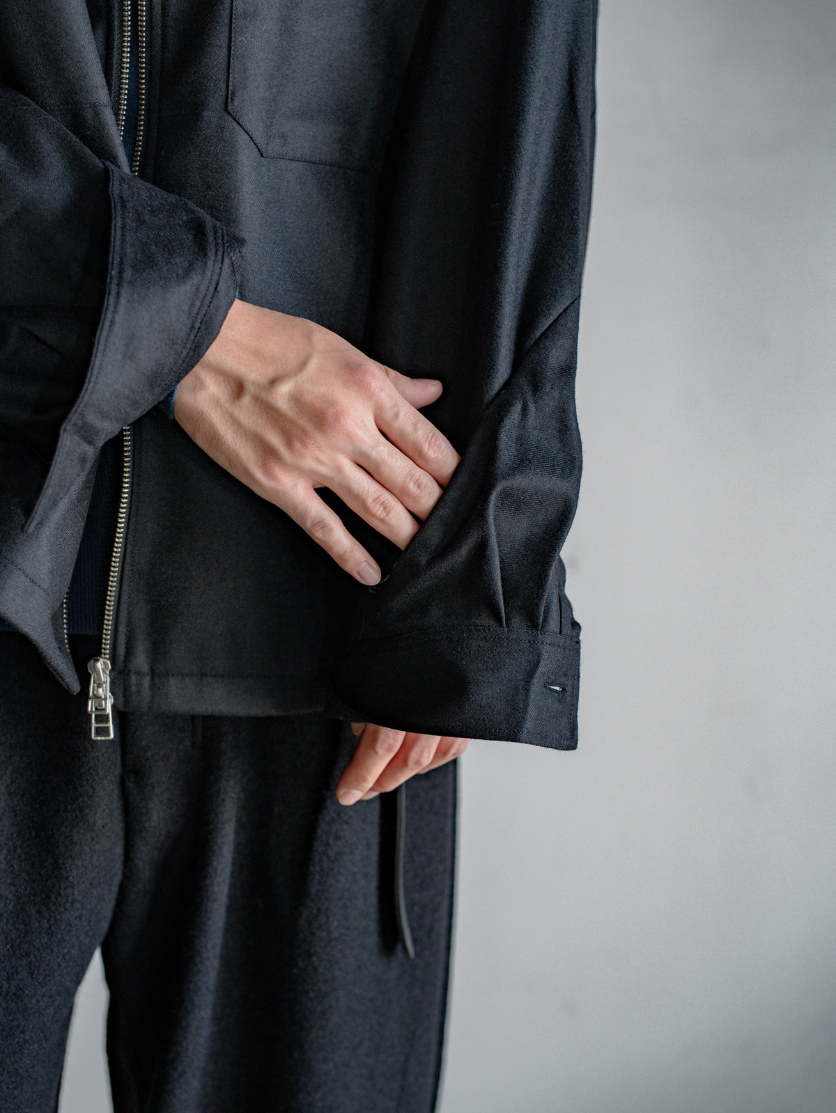WOOL ZIP SHIRT