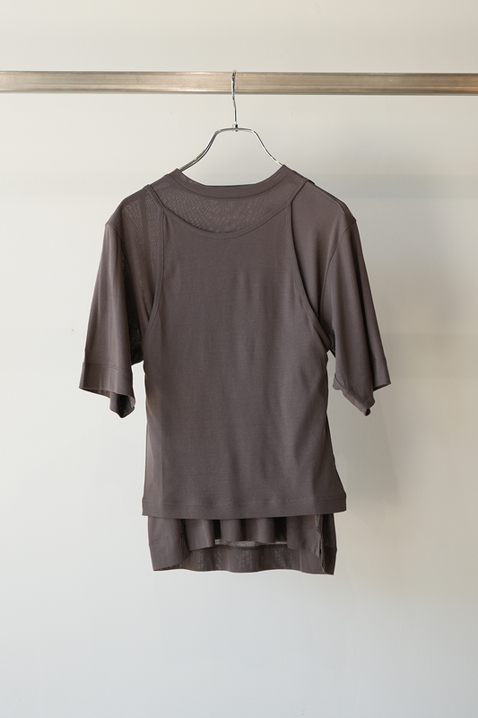 Dry & Soft Cotton Cami & T(Charcoal)