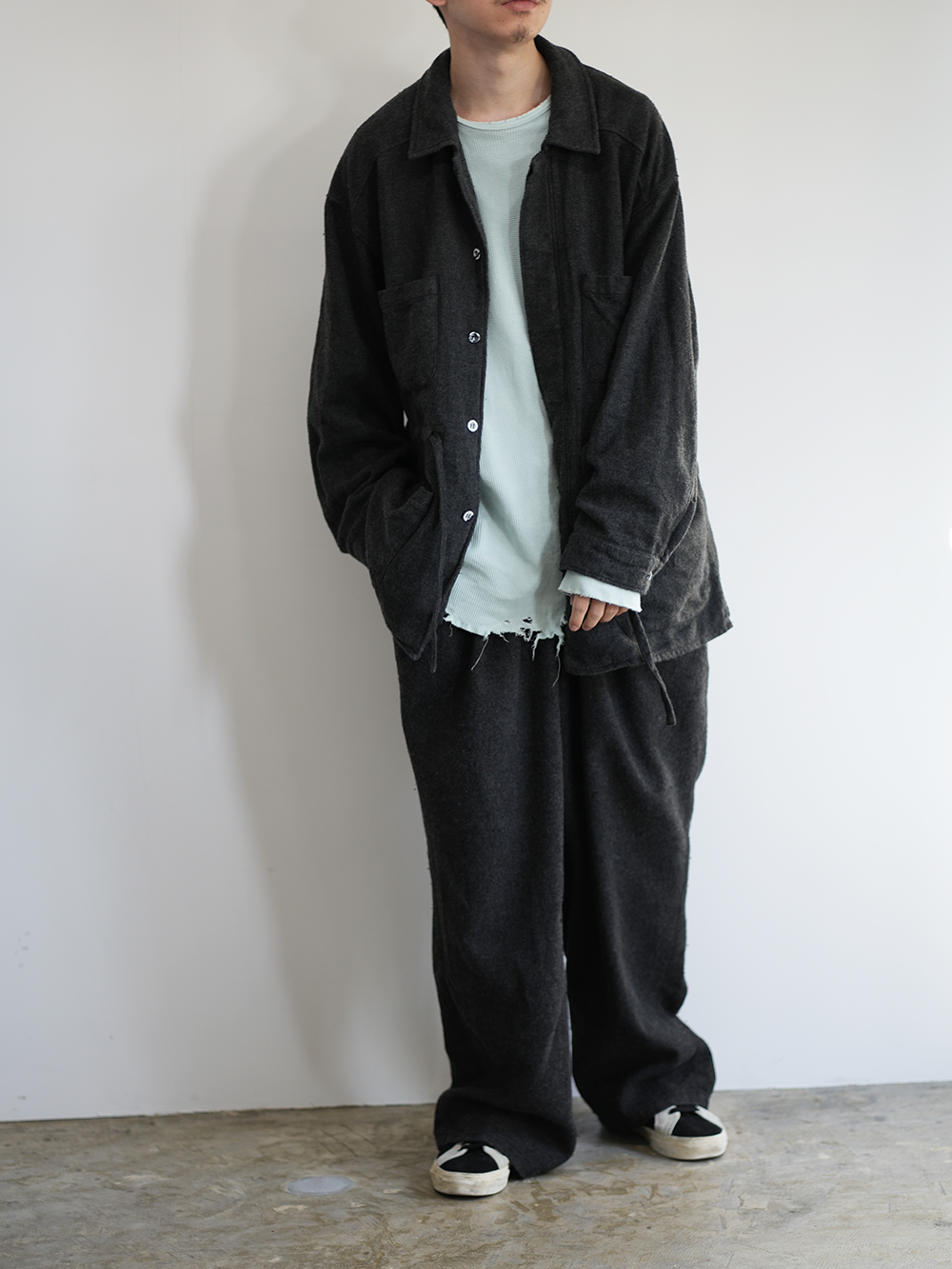 【ANCELLM/exclusive】PILLING TUCK PANTS EX