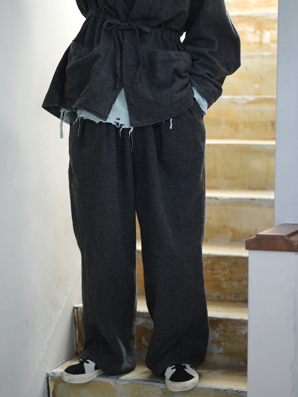 【ANCELLM/exclusive】PILLING TUCK PANTS EX