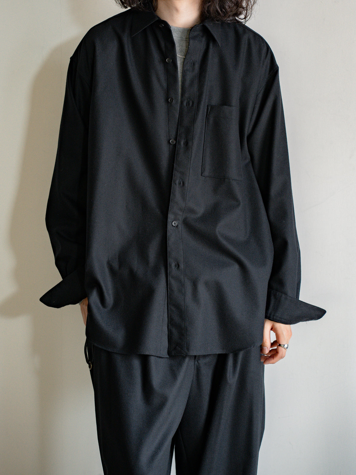 WOOL CASHMERE POPLIN SHIRTS