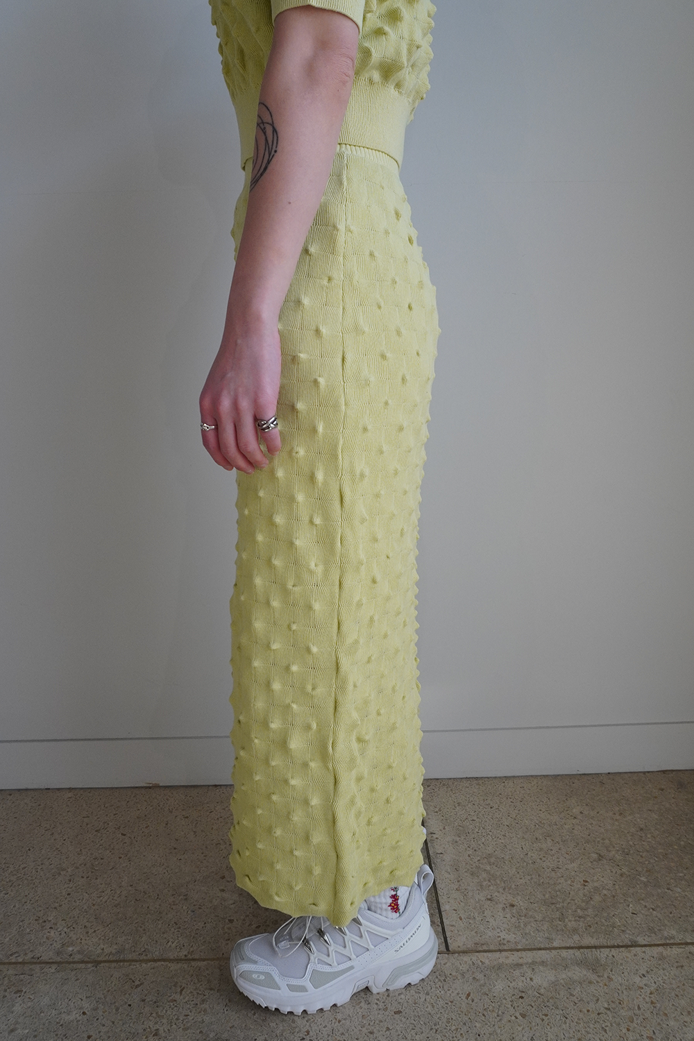 durian long skirt(pistachio)