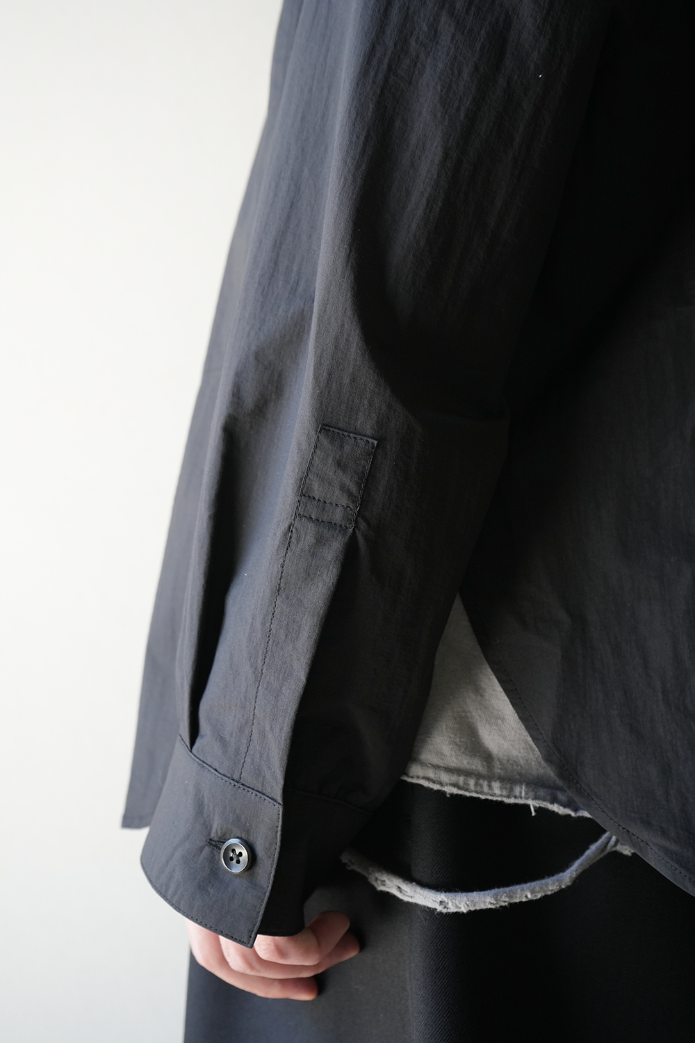 OVERSIZE BAND COLLAR SHIRT