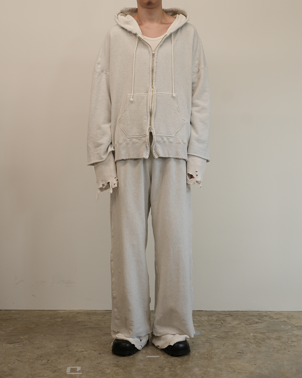 【ANCELLM/exclusive】CRASH SWEAT LAYERD PANTS EX