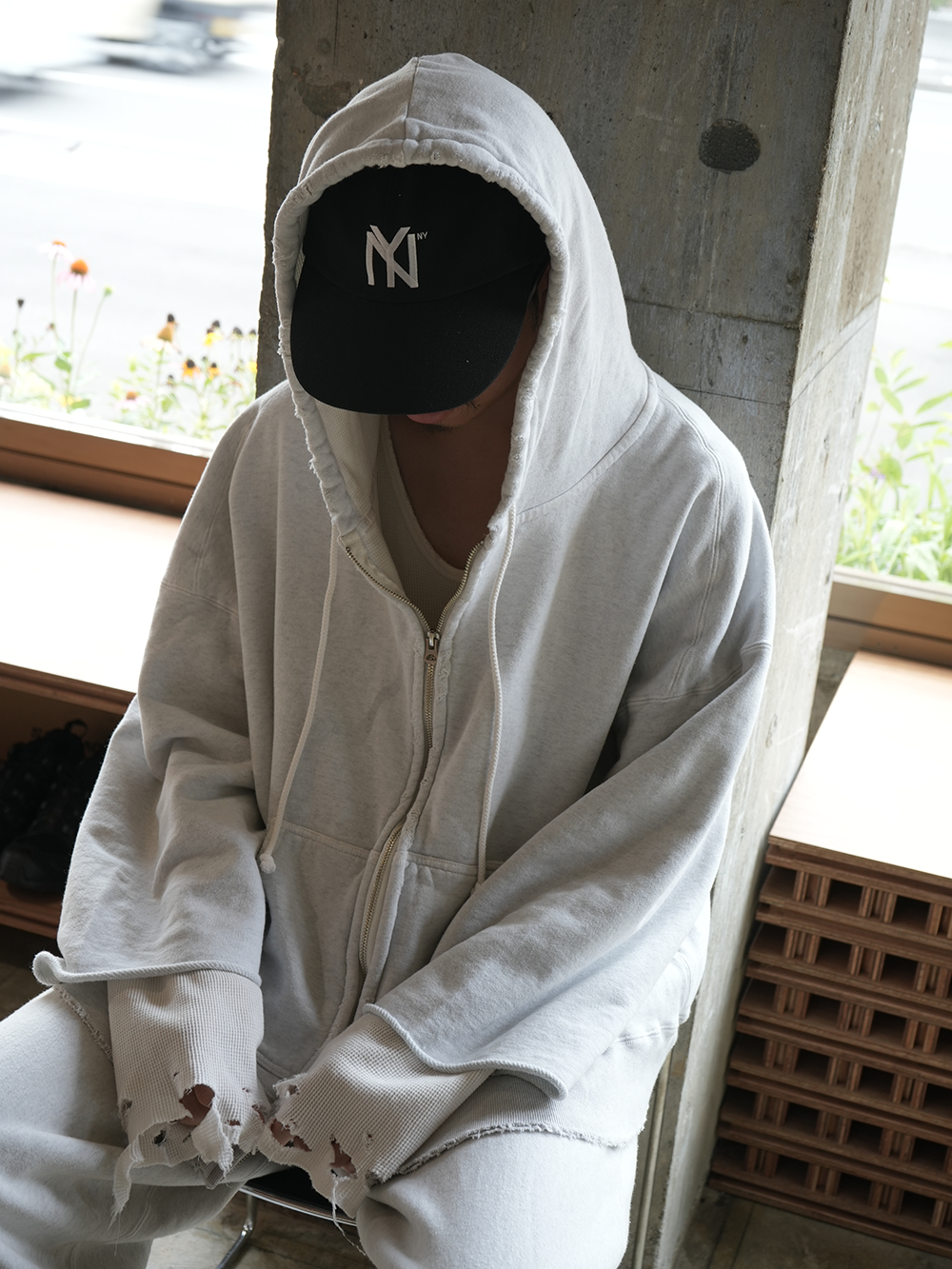 【ANCELLM/exclusive】LAYERED ZIP-UP HOODIE EX